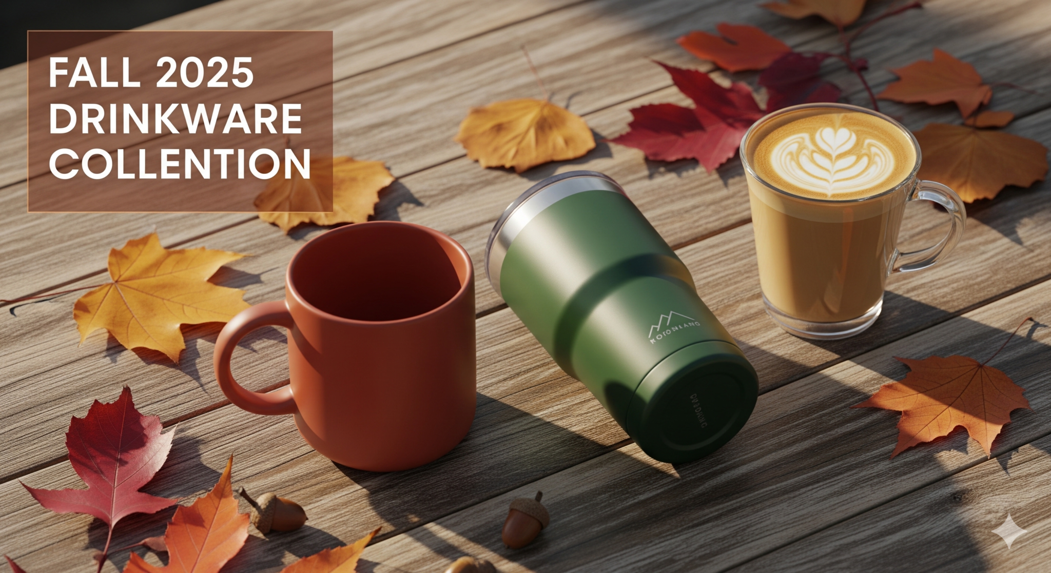 40 oz insulated stainless steel tumbler with handle and straw for Fall 2025 drinkware collection