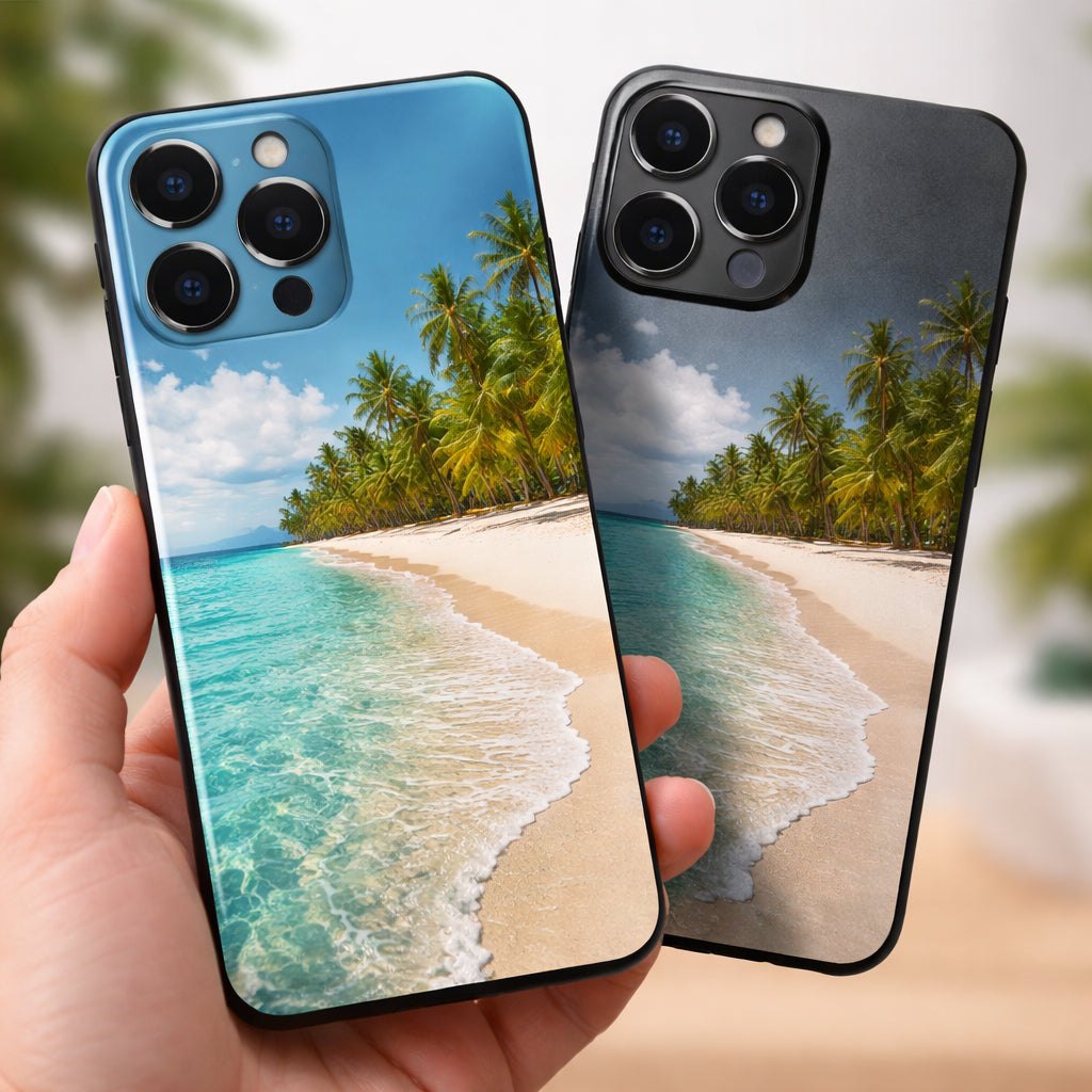 custom phone case with photo displaying various protective case styles and finishes