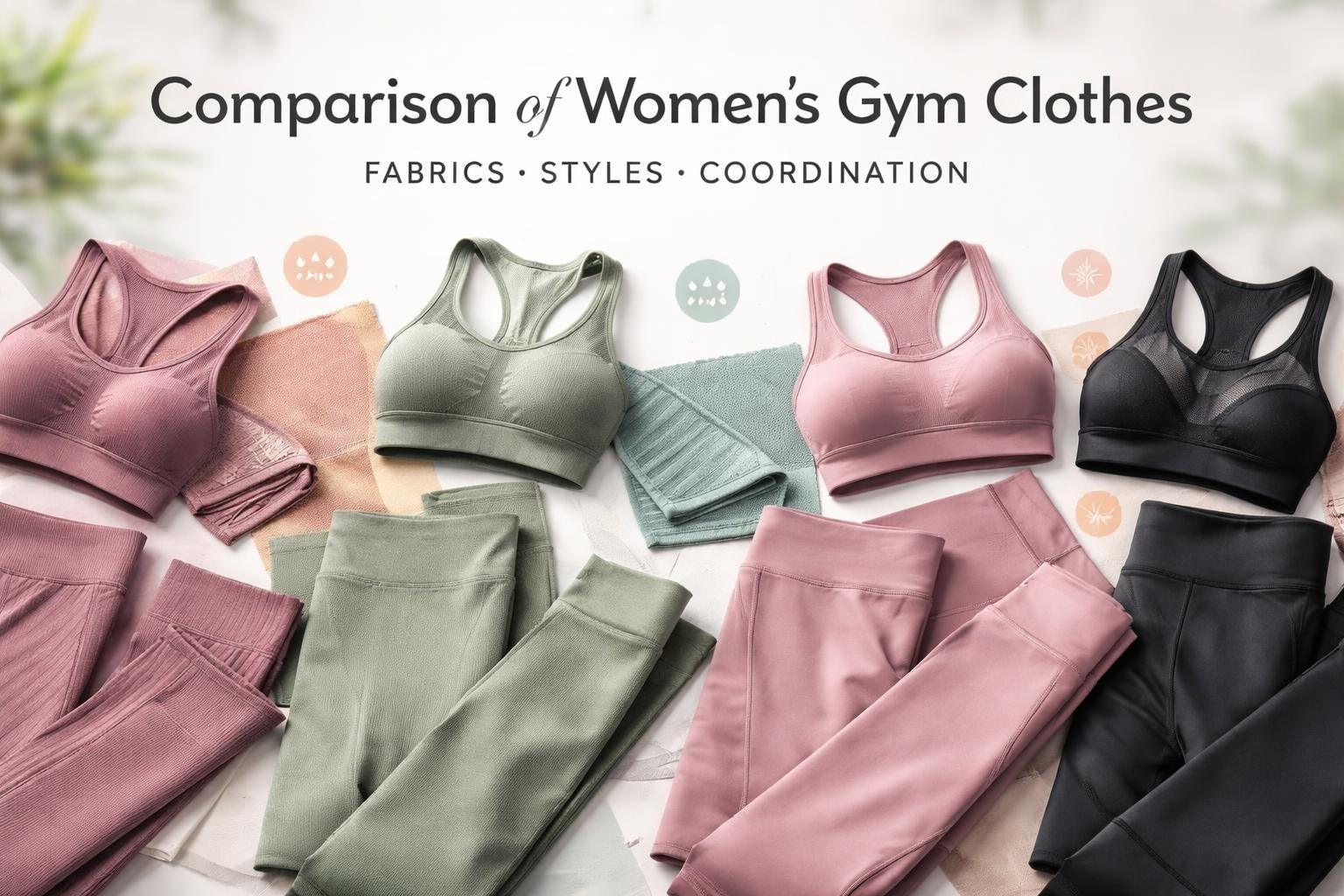 Key features of quality gym clothes for women set highlighting support, breathability, and fabric technology