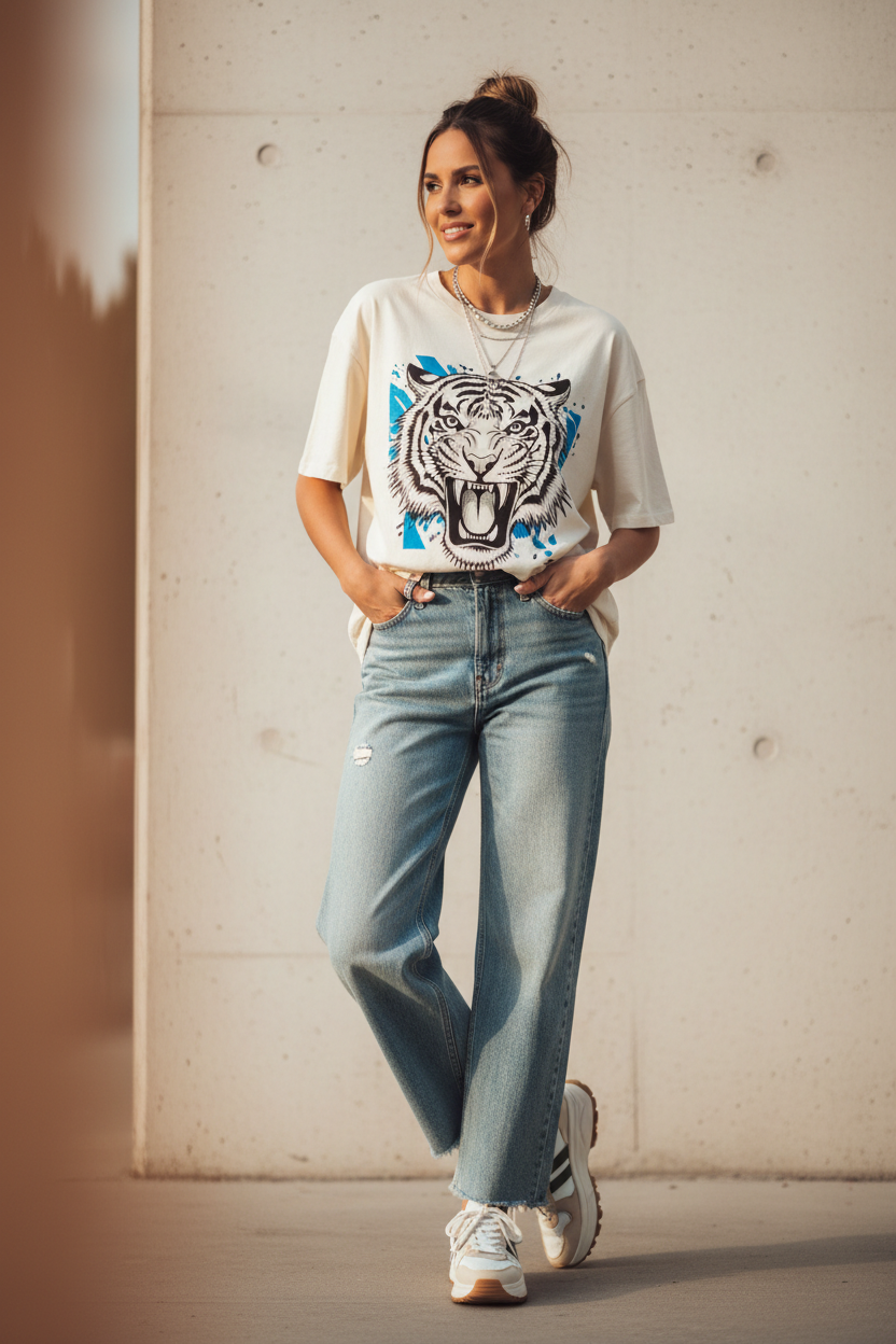 Oversized Graphic Tees for Women: Style and Fit Guide