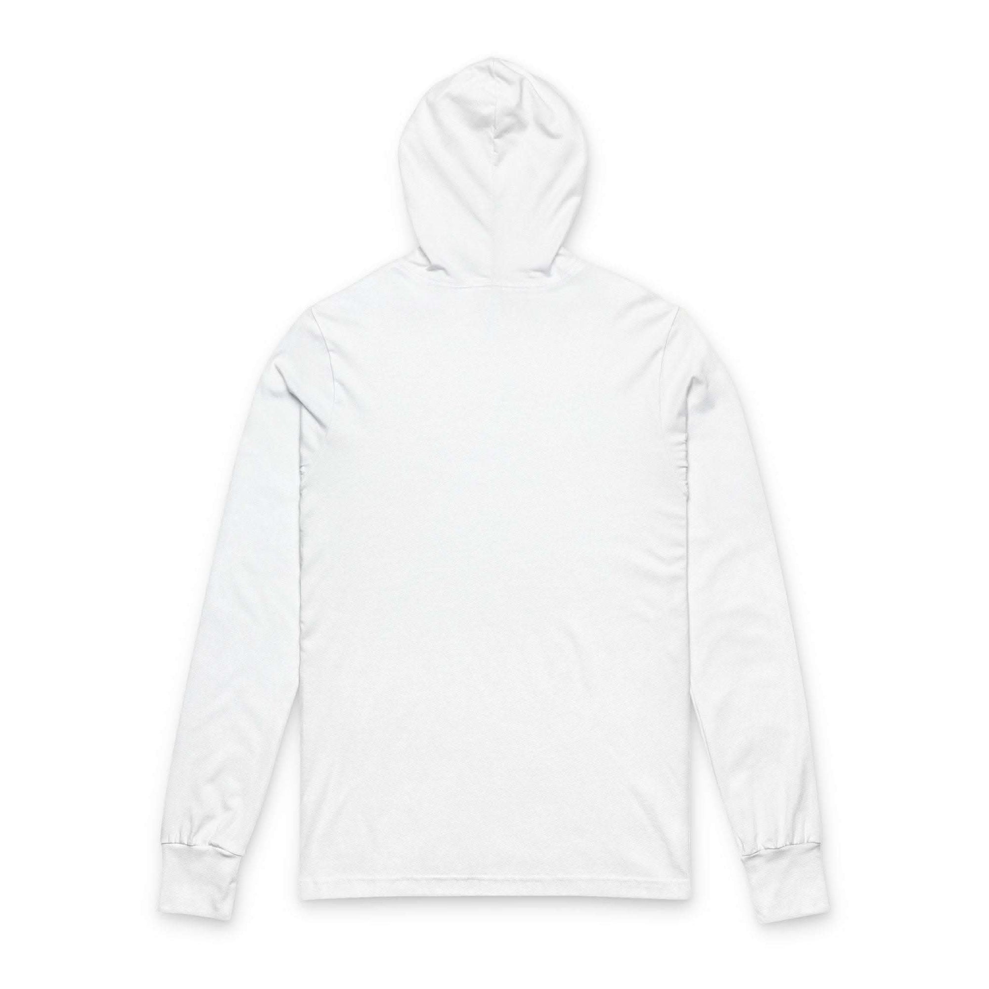 White Autism Awareness hoodie long sleeve tee made of 100% cotton with regular fit and side seams