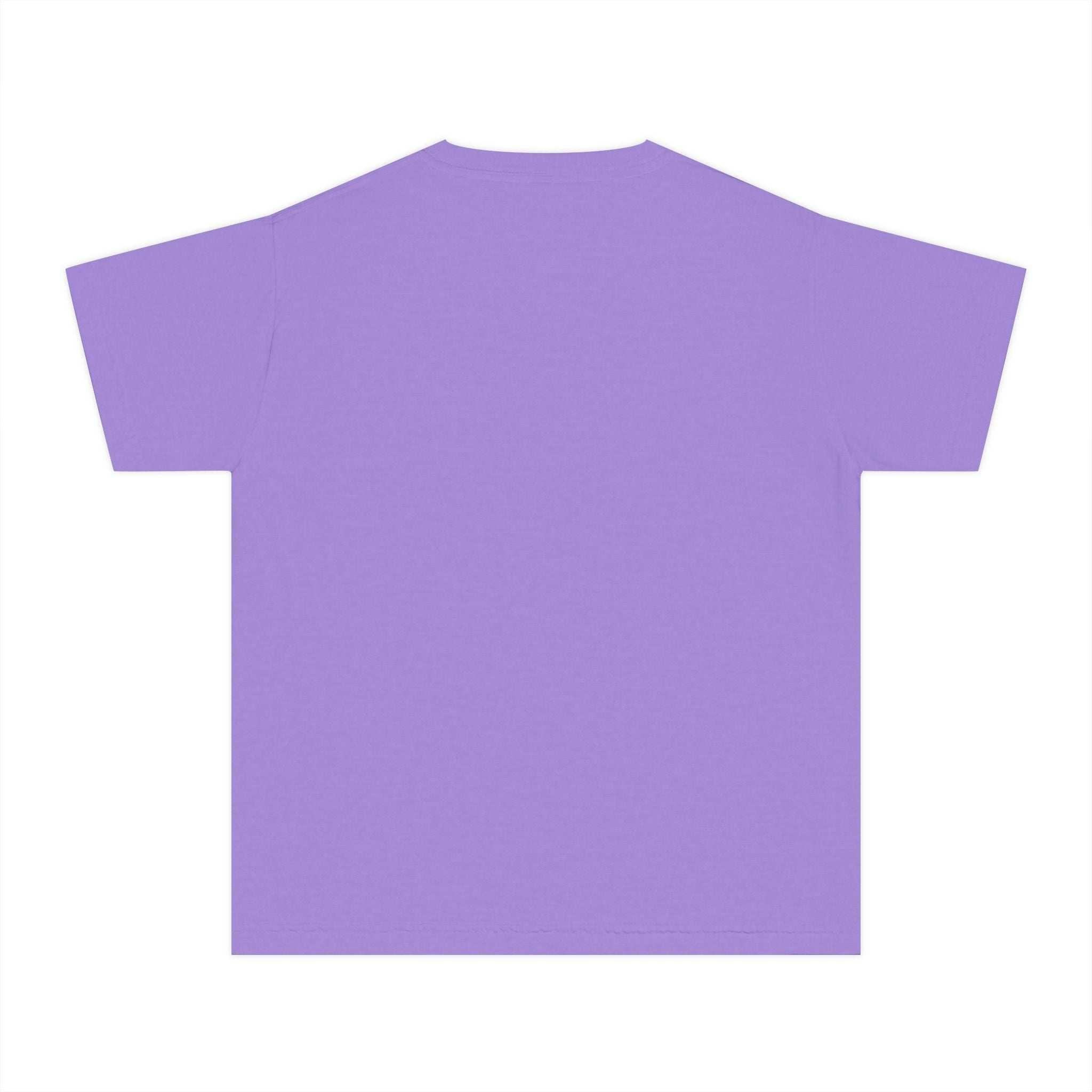Purple youth tee big brother Thanksgiving announcement shirt back view