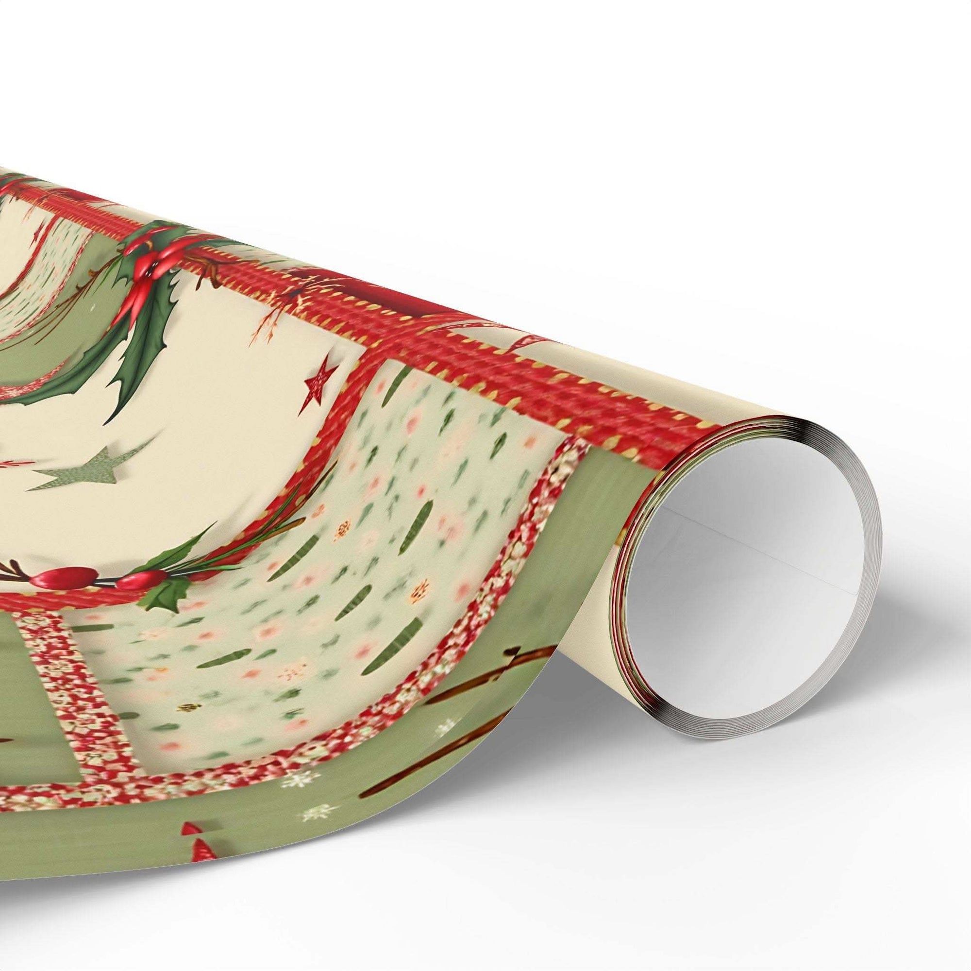 Vintage Christmas Stars wrapping paper with aged star motifs and retro holiday design