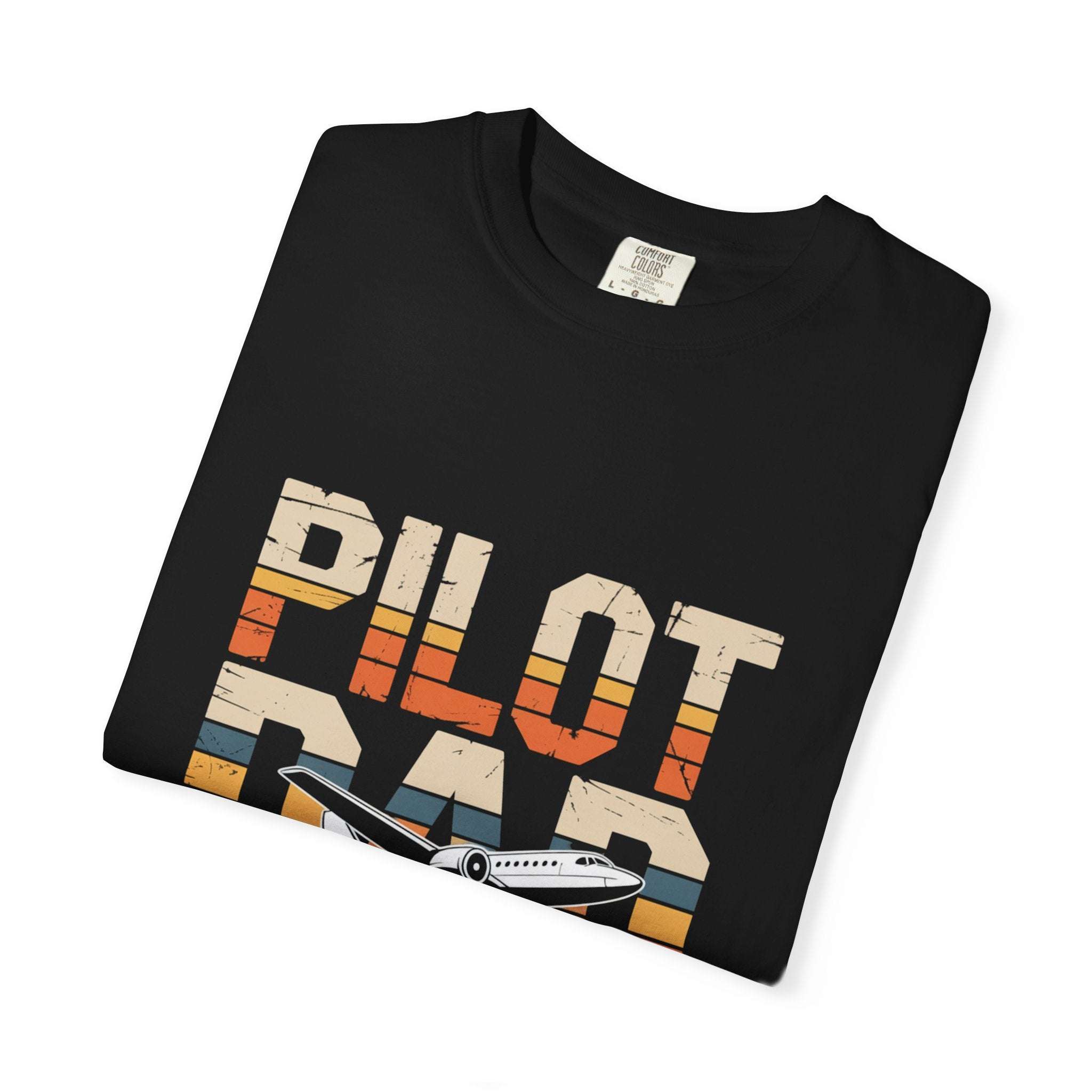 Pilot Dad Like a Normal Dad But Cooler T-shirt in soft vintage cotton with relaxed fit and pilot-themed lettering