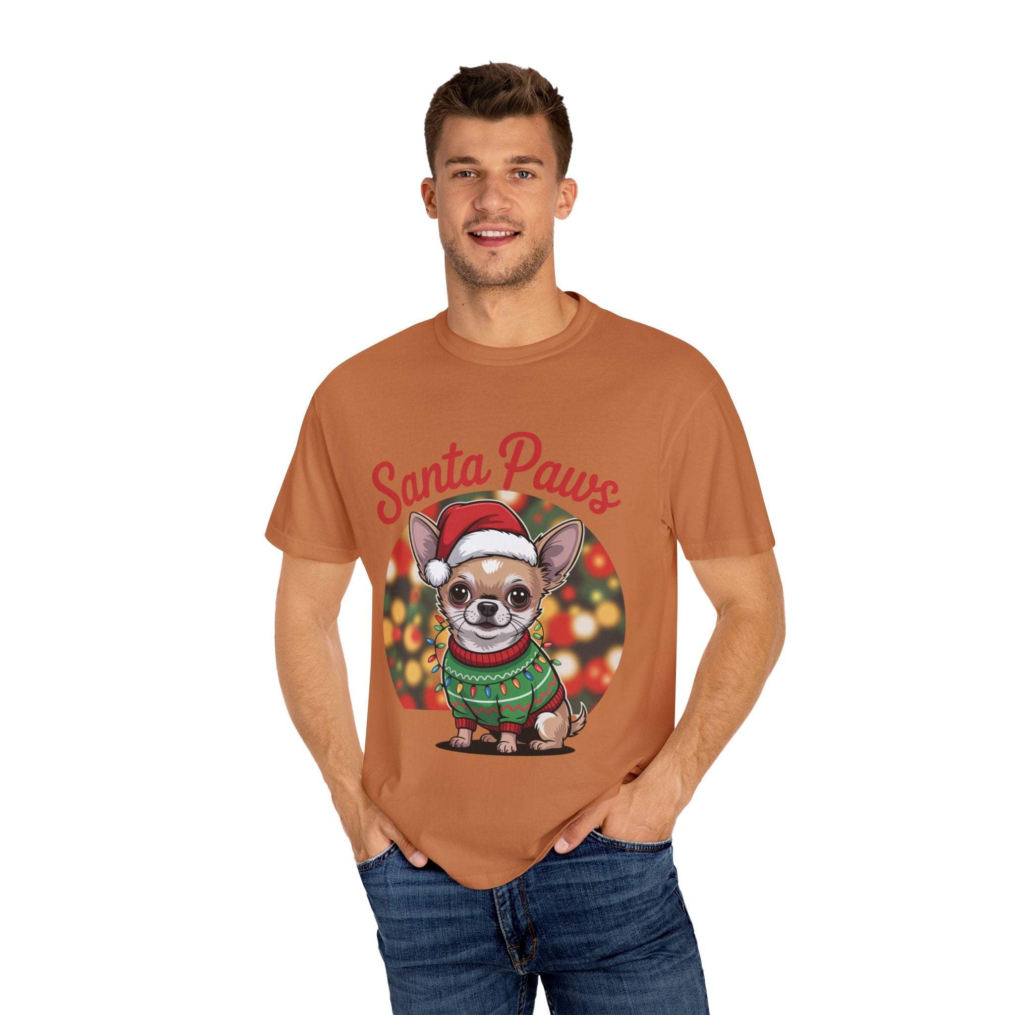 Chihuahua Santa Paws T-Shirt - Festive Holiday Dog Lover Tee