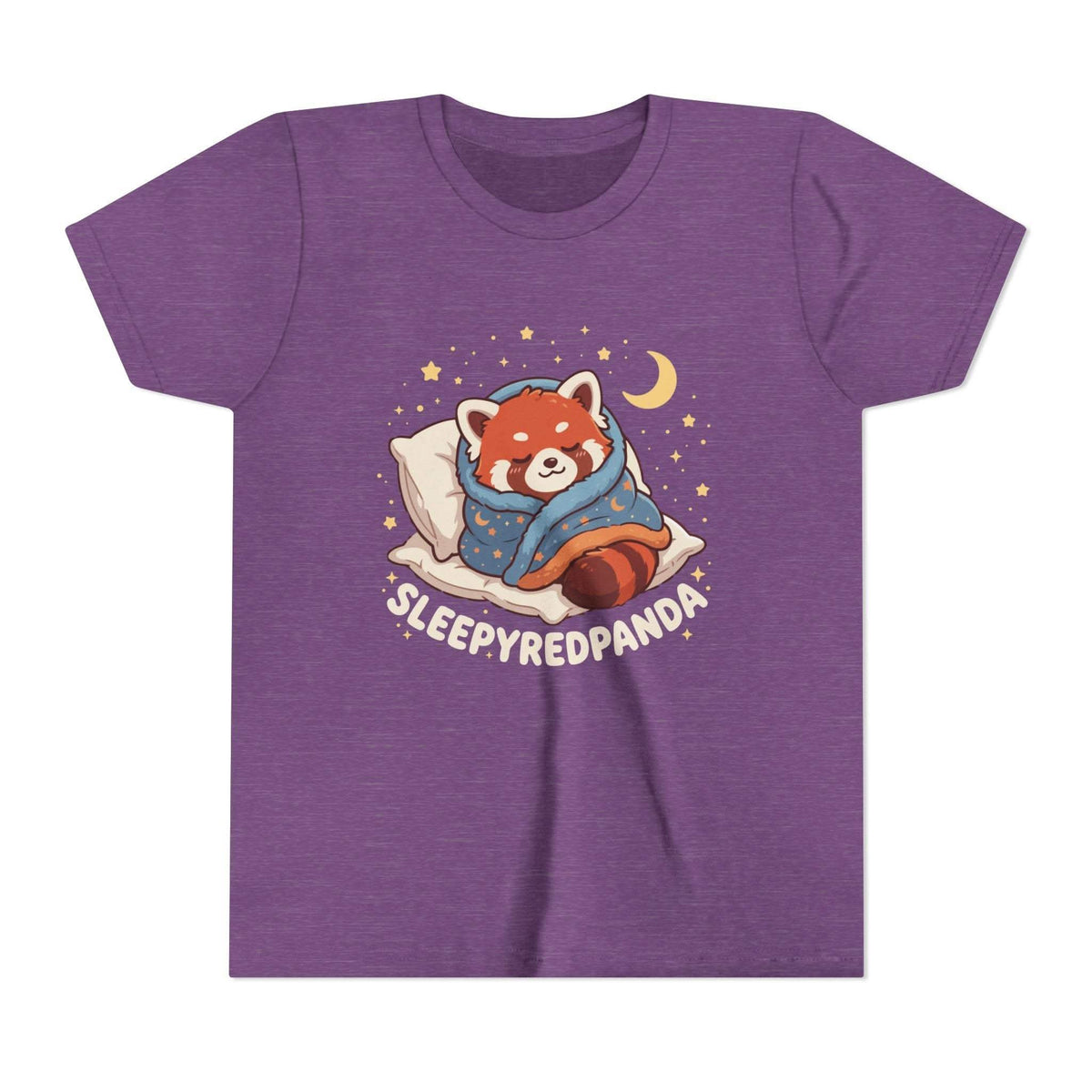 Sleepy Red Panda Youth Tee | cute sleeping red panda, moon pillow, kids shirt