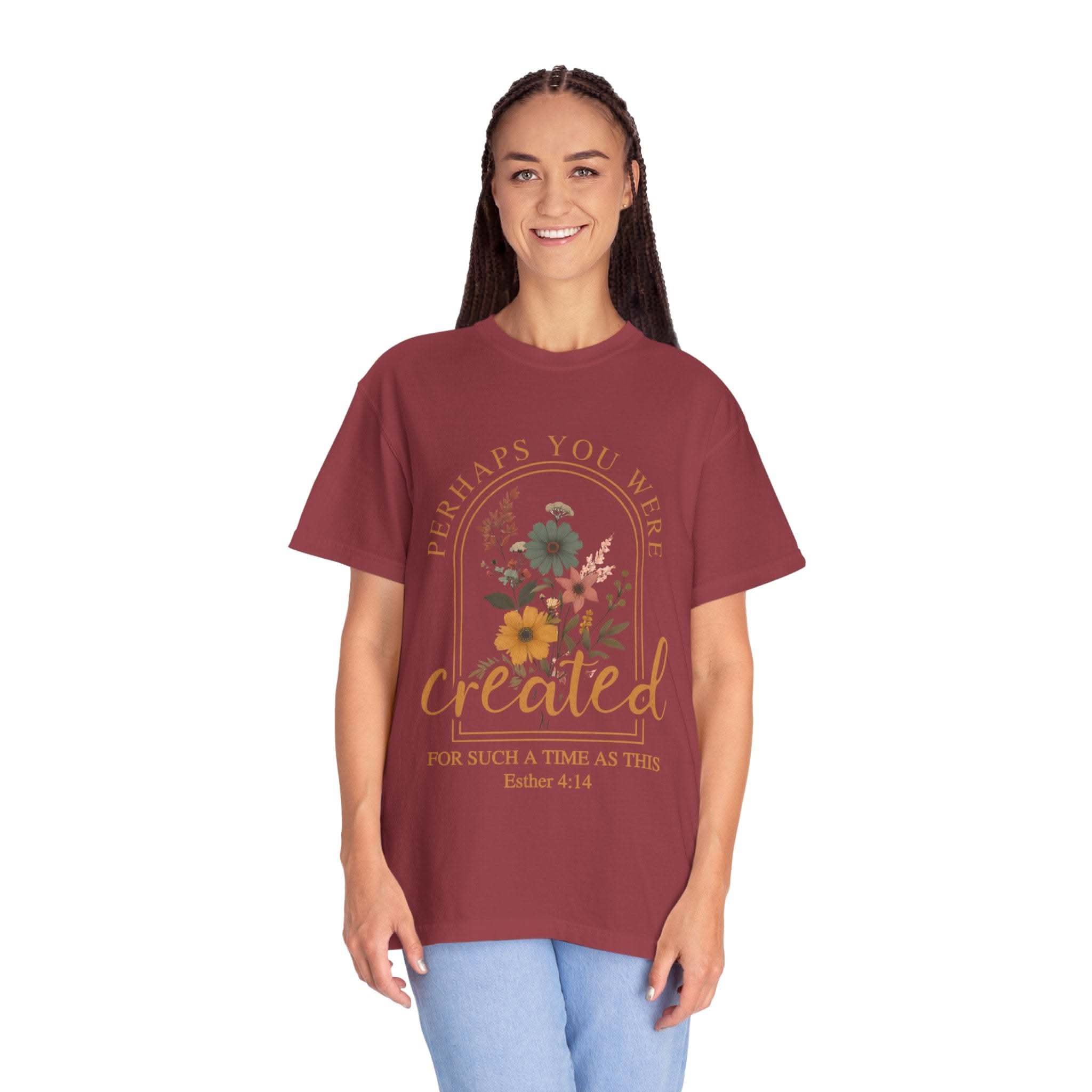Created For Such A Time As This garment-dyed faith t-shirt with soft washed color and comfortable fit