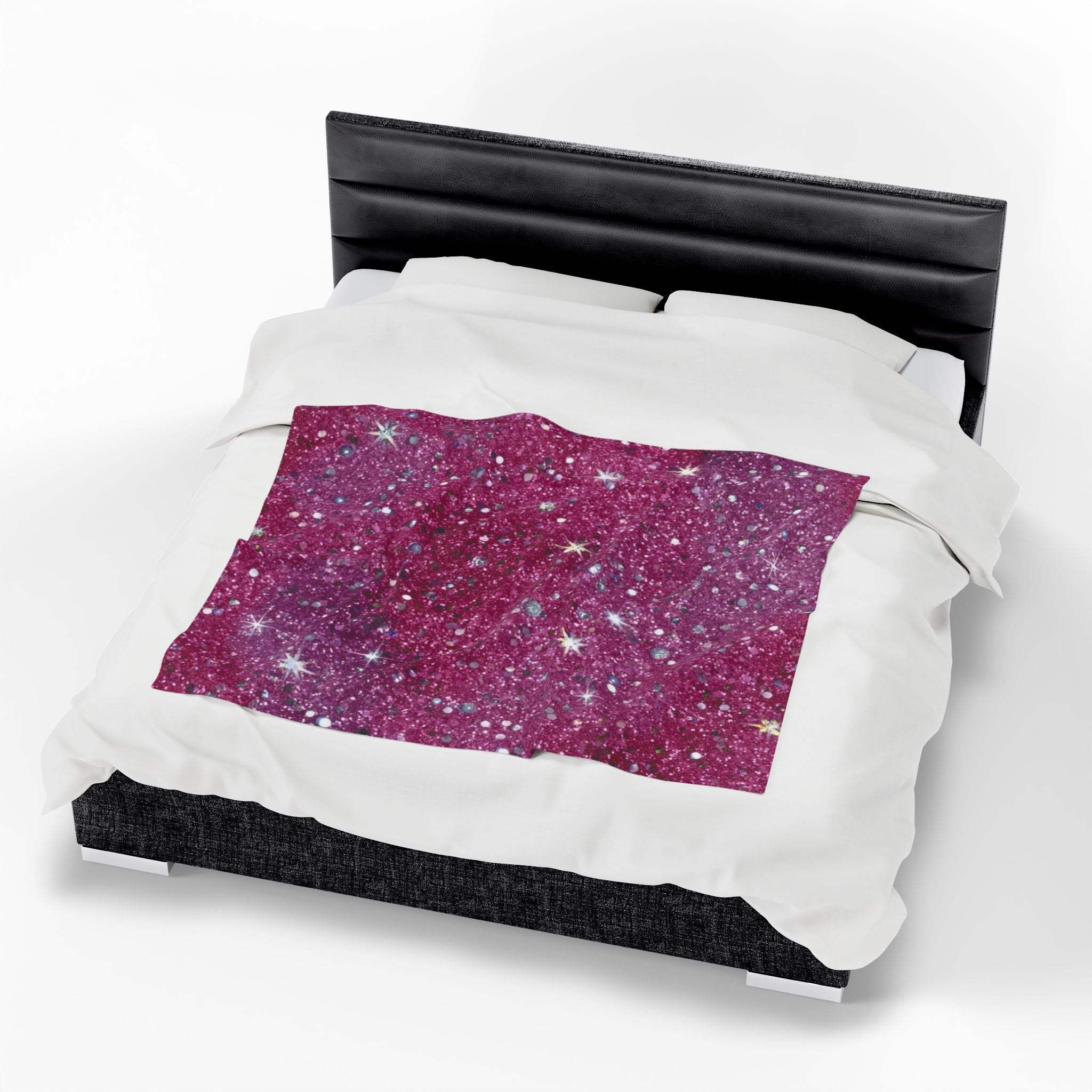Plush Blanket - Starry Pink Design