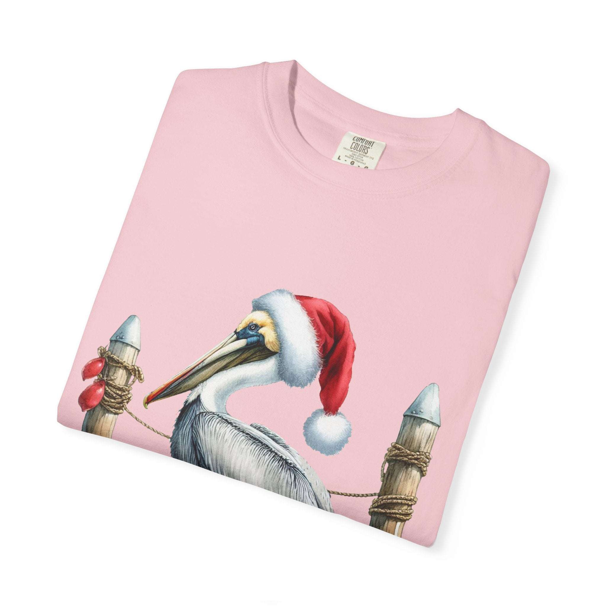 Christmas Pelican Santa T-Shirt - Festive Beach Holiday Tee