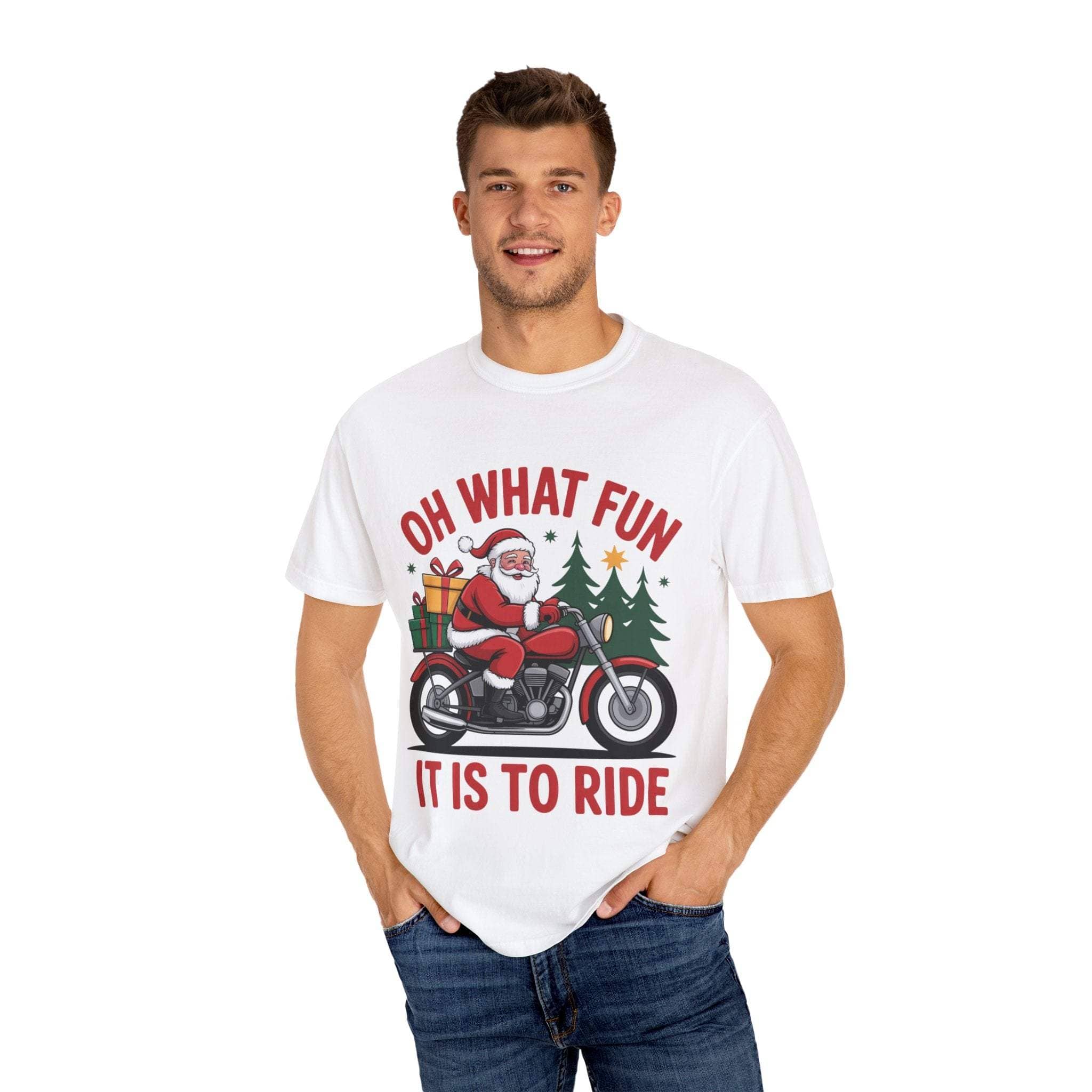 Santa On A Motorcycle T-Shirt