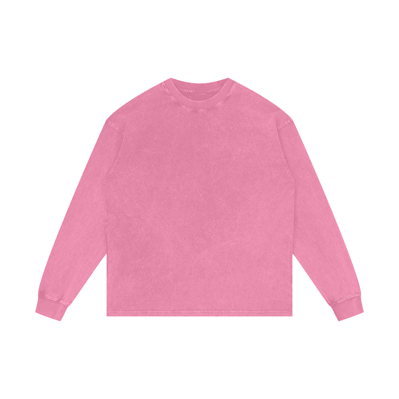 Unisex oversized acid wash long sleeve cotton t-shirt with personalized design option