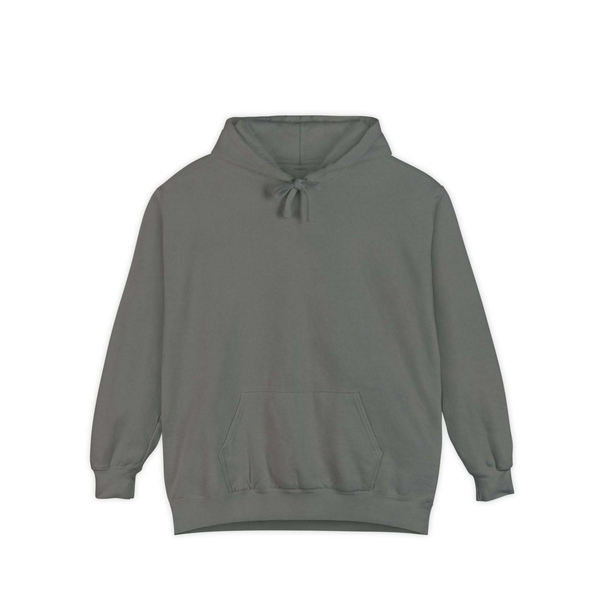 Jesus Has My Back Hoodie with uplifting shoulder text, soft heavy-knit fabric, and relaxed fit for faith and comfort