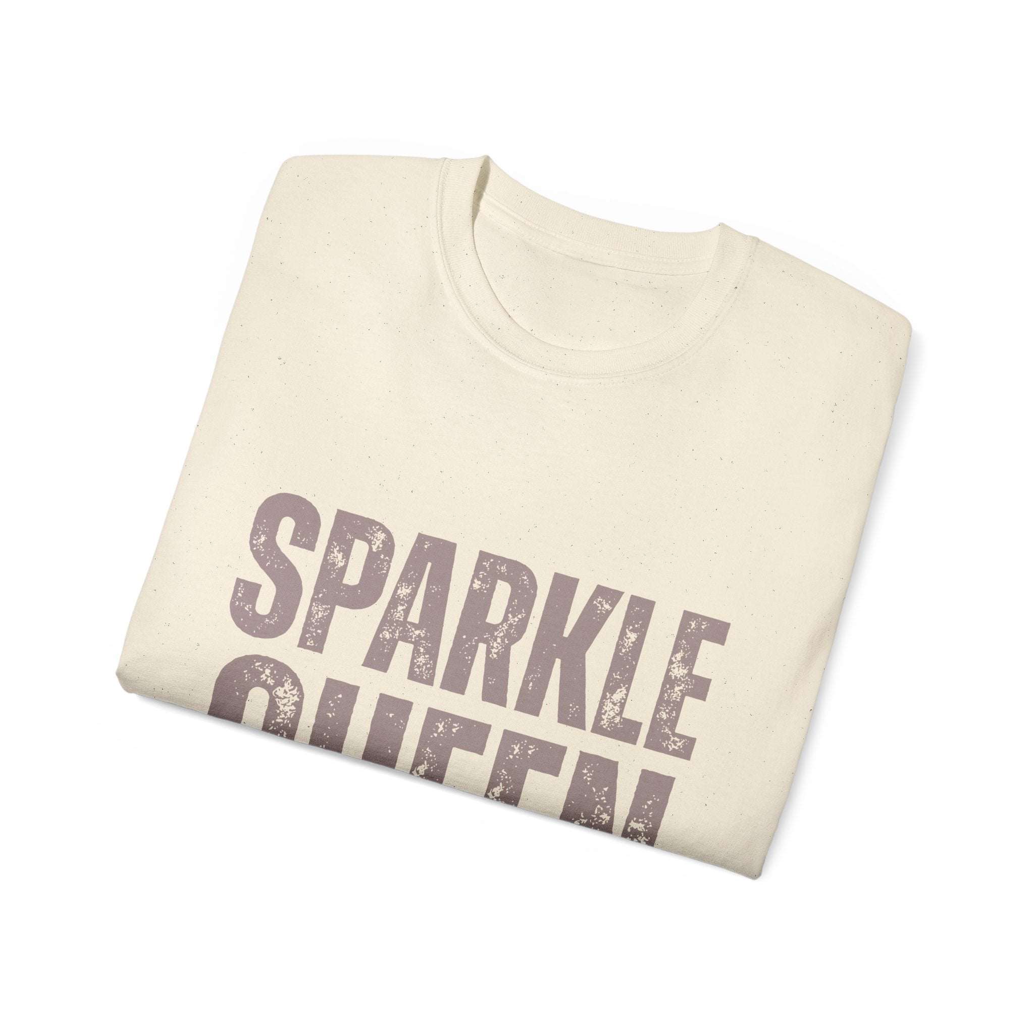 distressed sparkle queen t-shirt for fashionistas