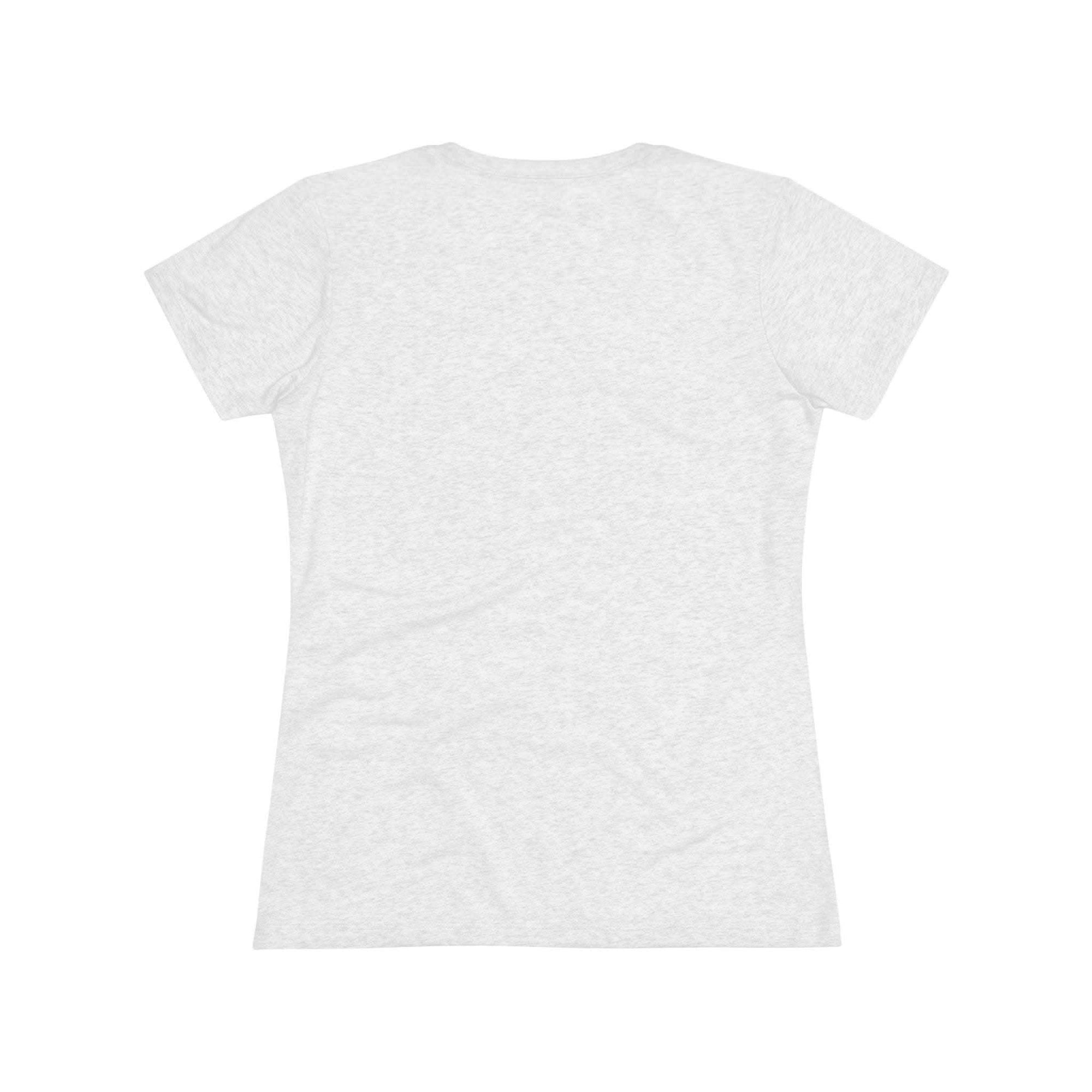 Women T-shirt with festive Mimi Claus design and Santa hat in soft triblend fabric for Christmas holiday