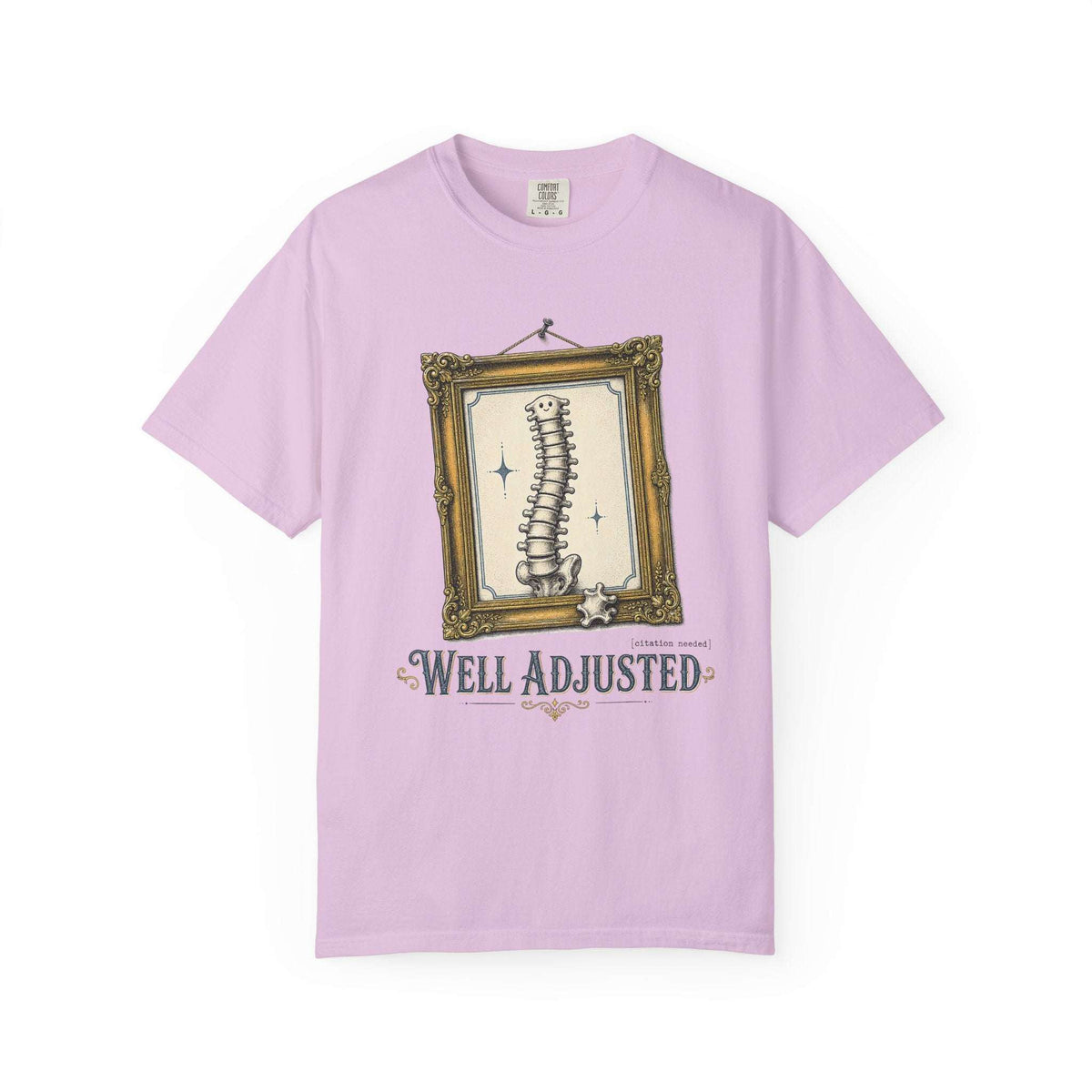 Well Adjusted Spine T-Shirt — Chiropractic Vintage Frame Graphic Tee