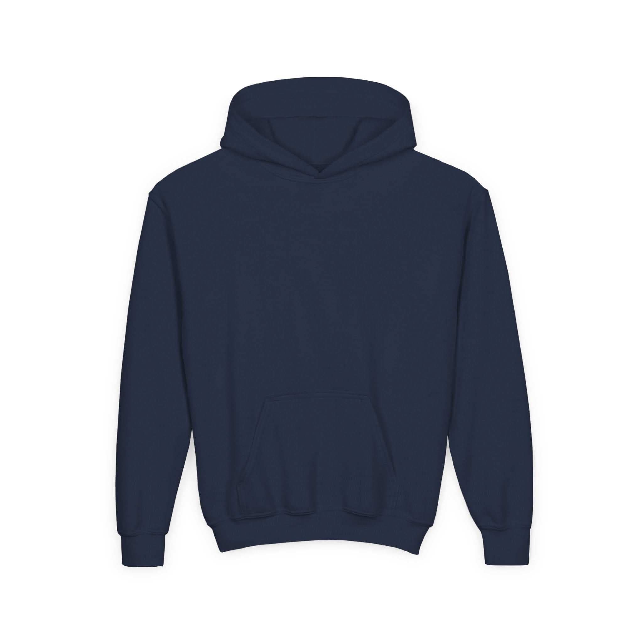 Navy Santa hoodie for kids from Printify, perfect for Christmas festivities.