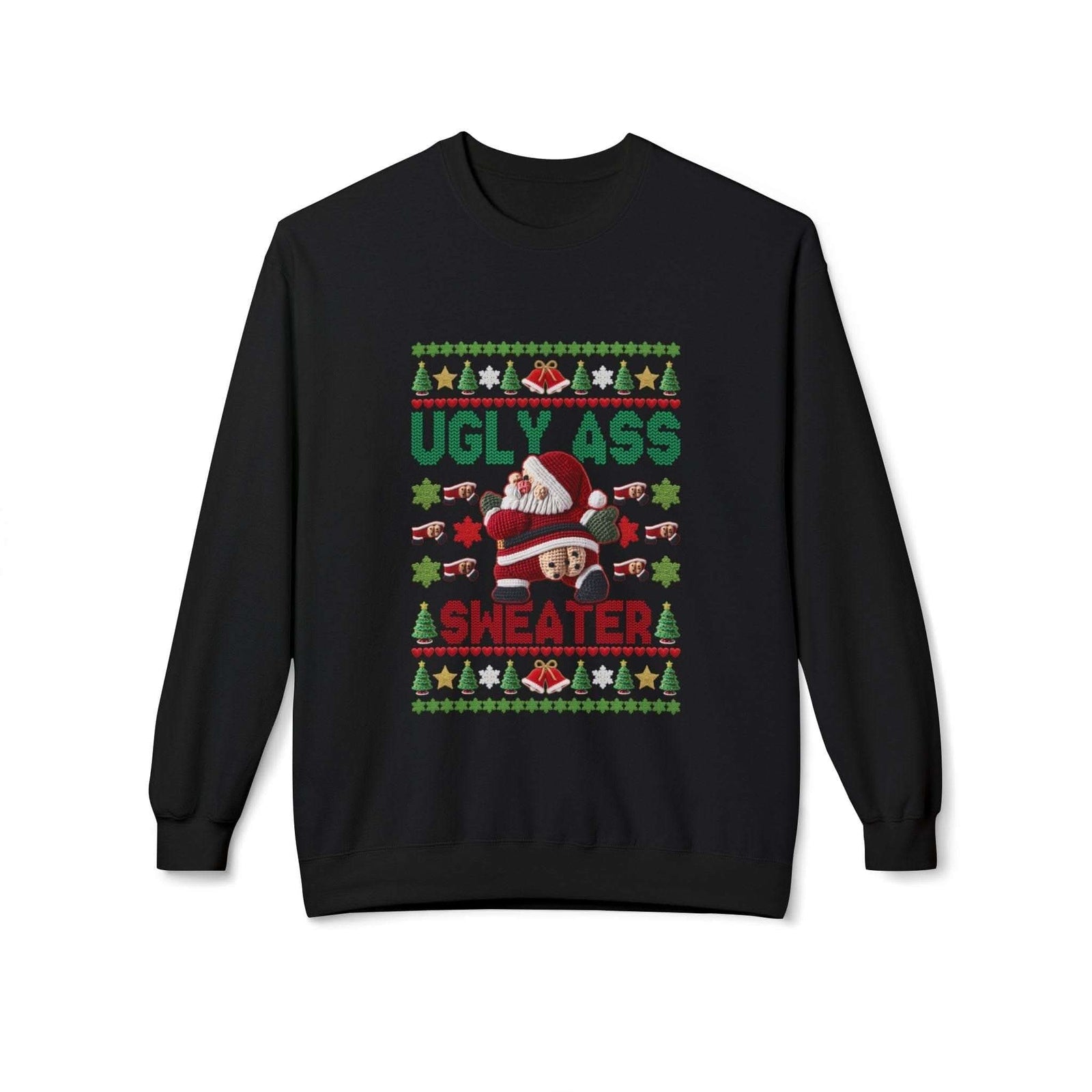 Festive Ugly Ass Christmas Sweatshirt with bold holiday design and relaxed fit for adults