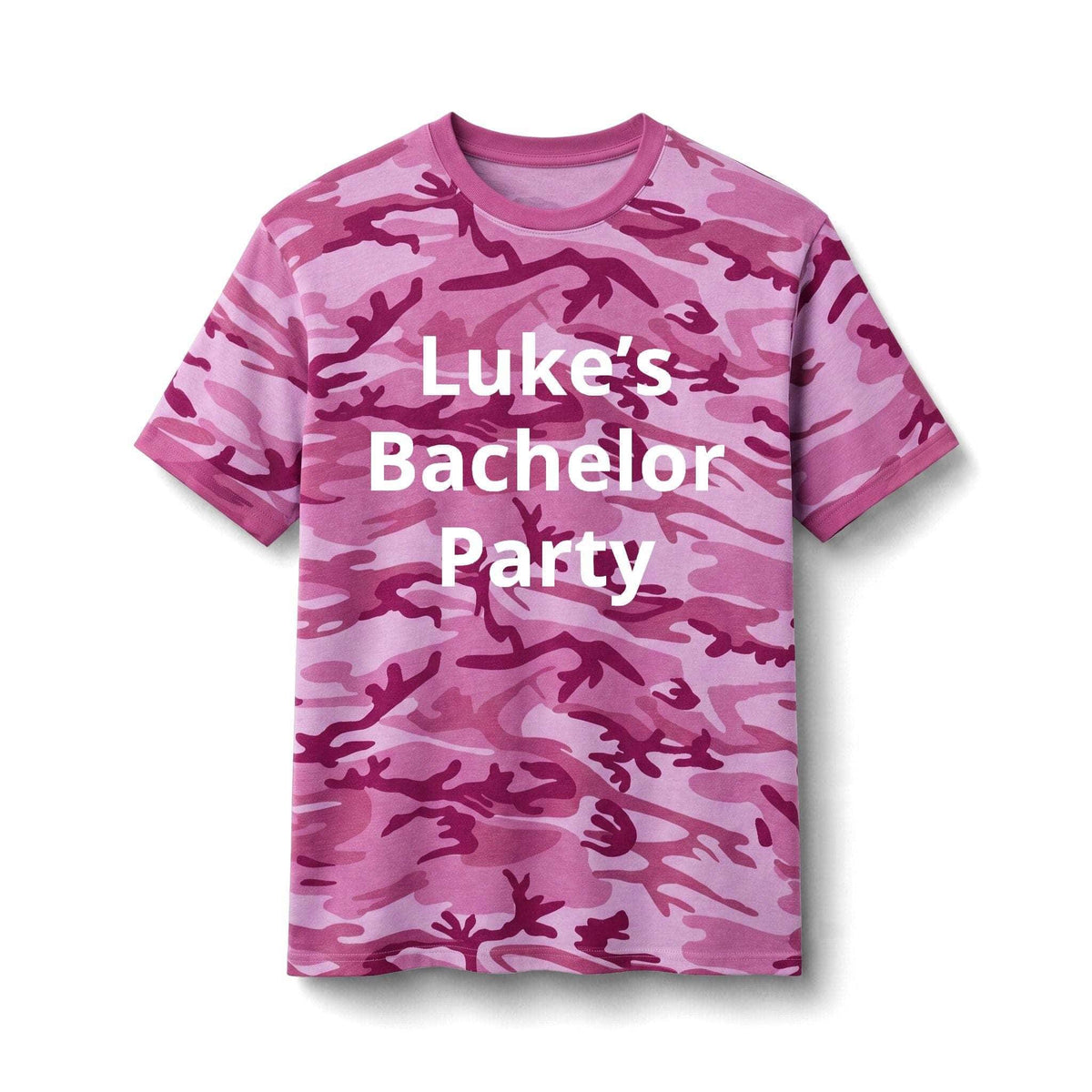 Custom Bachelor Party Camo Tee | Personalized Party Shirt