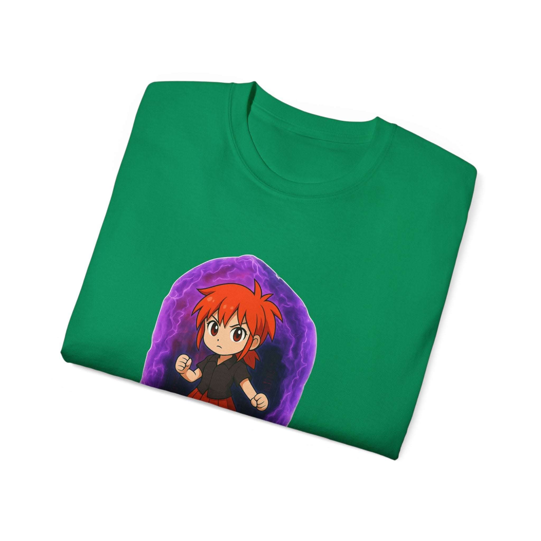Anime Purple Power Girl Unisex T-shirt