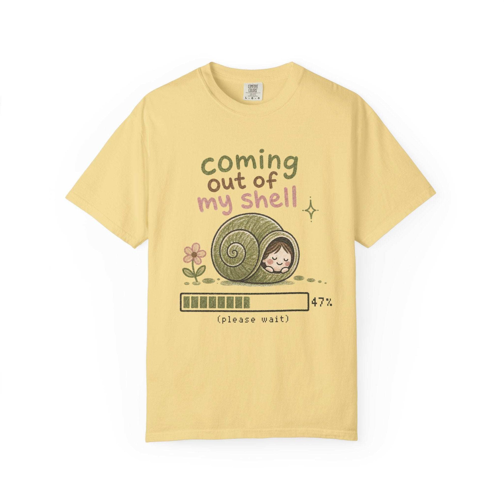 T-Shirt — "Coming Out of My Shell" Cute Snail Graphic Tee