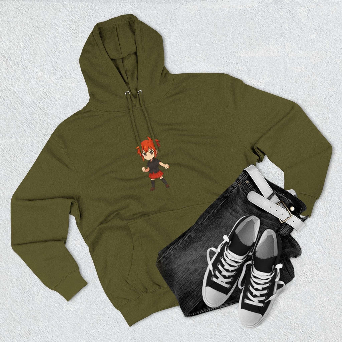 Fleece Hoodie Anime Power Girl
