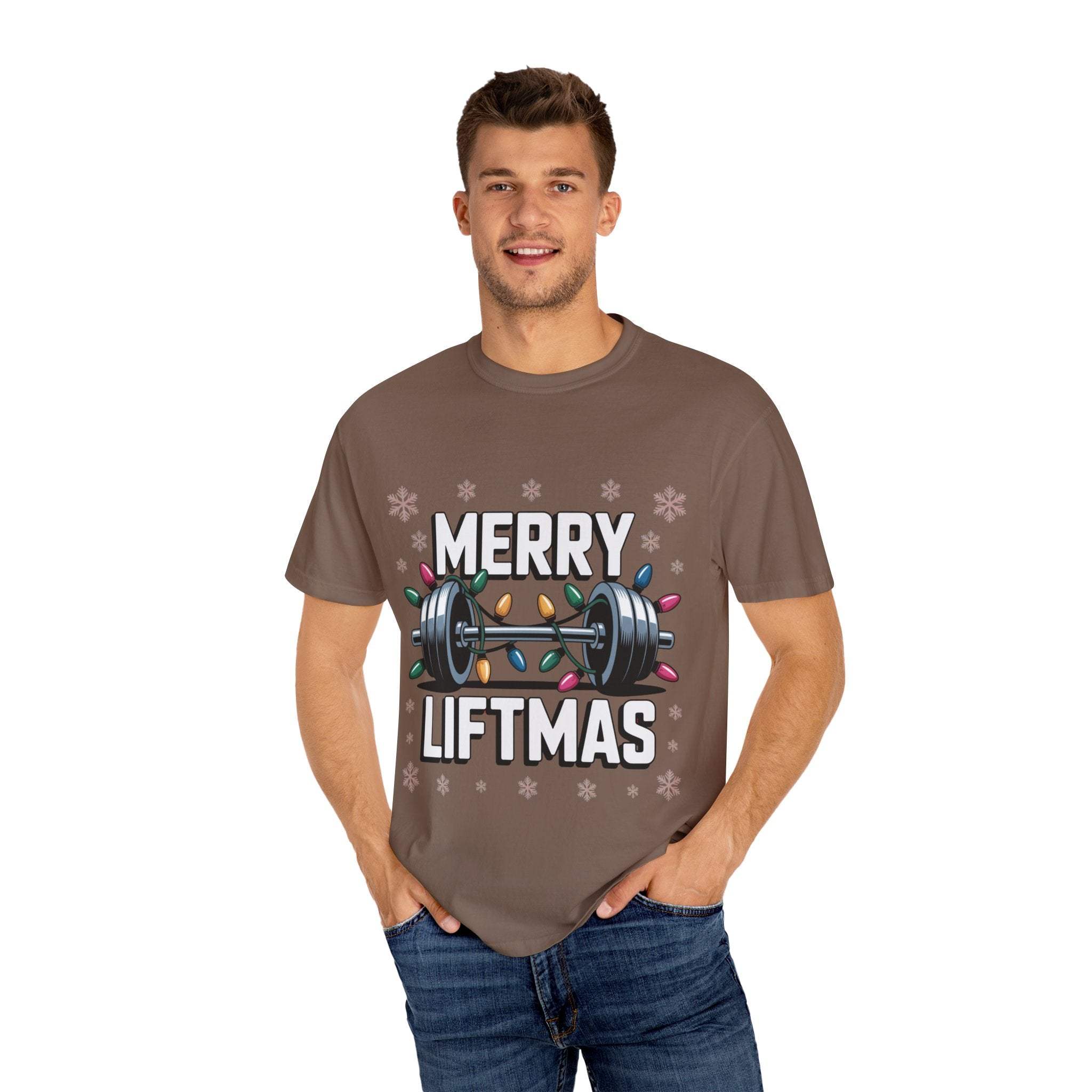 Christmas Workout T-shirt - Merry Liftmas Design