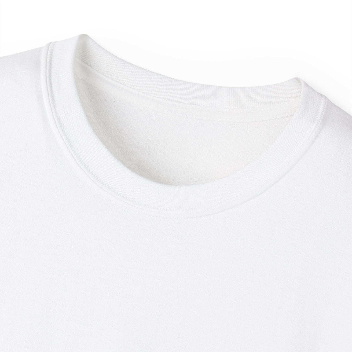 White Christmas Dancing Skeletons t-shirt by Printify, festive design perfect for holiday celebrations