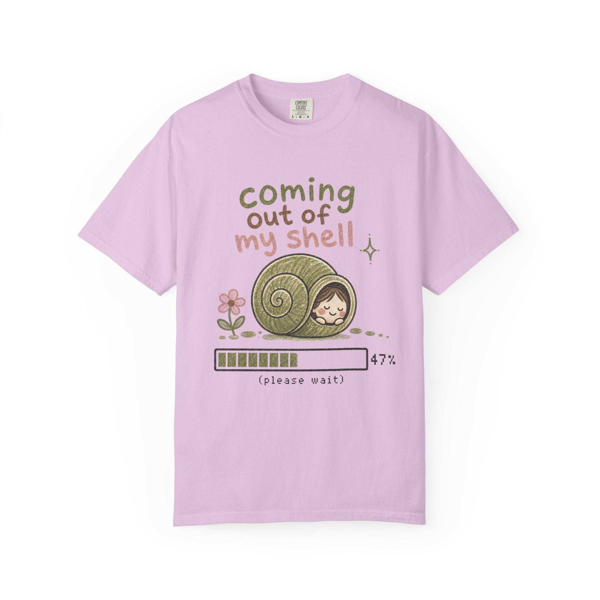 T-Shirt — "Coming Out of My Shell" Cute Snail Graphic Tee