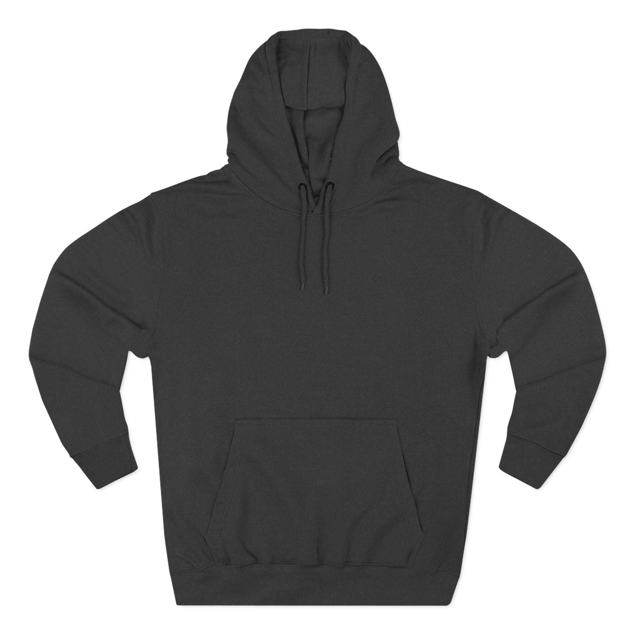 Festive But Feral fleece hoodie in black, casual wear by Printify, cozy and stylish for holiday occasions
