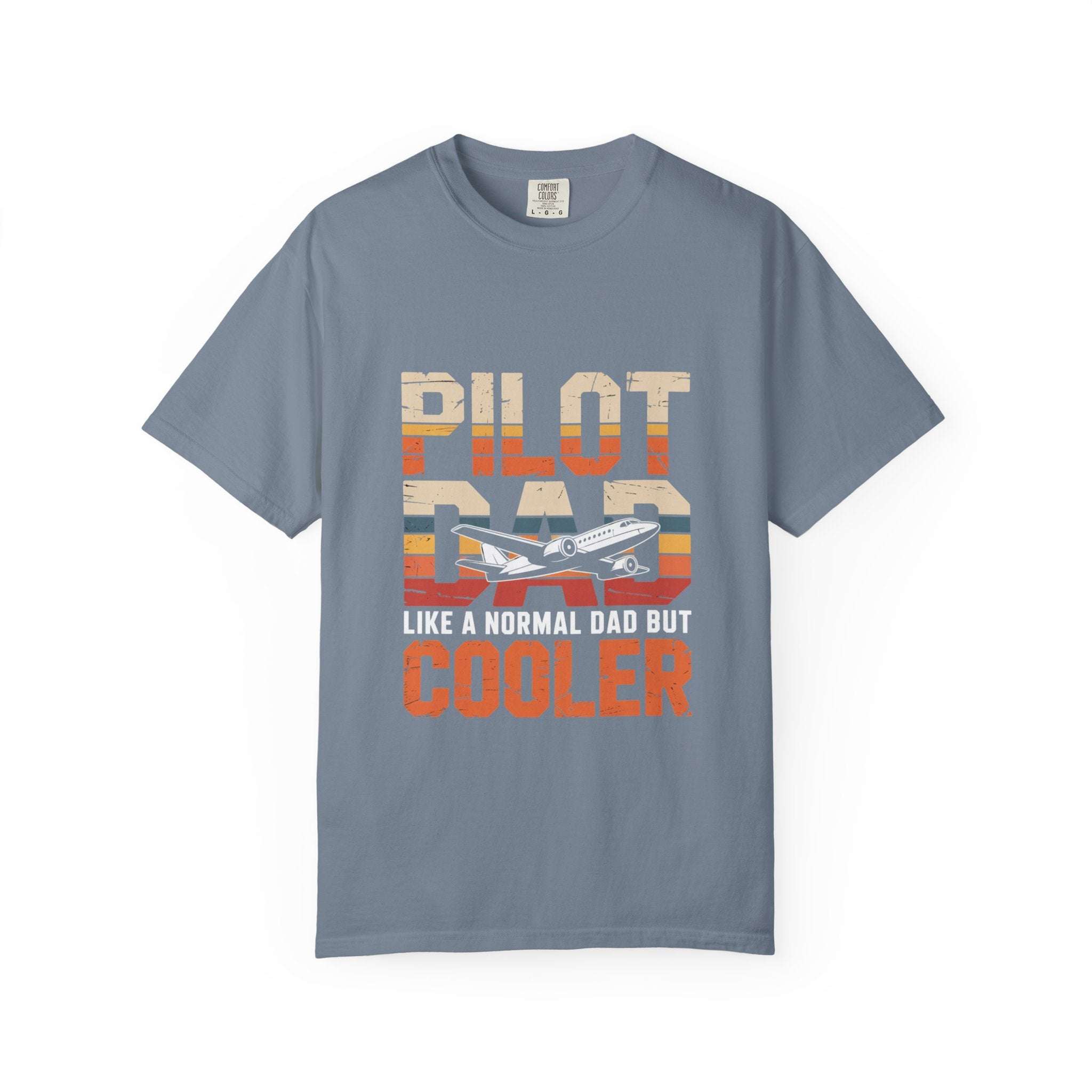 Pilot Dad Like a Normal Dad But Cooler T-shirt in vintage style on soft cotton fabric