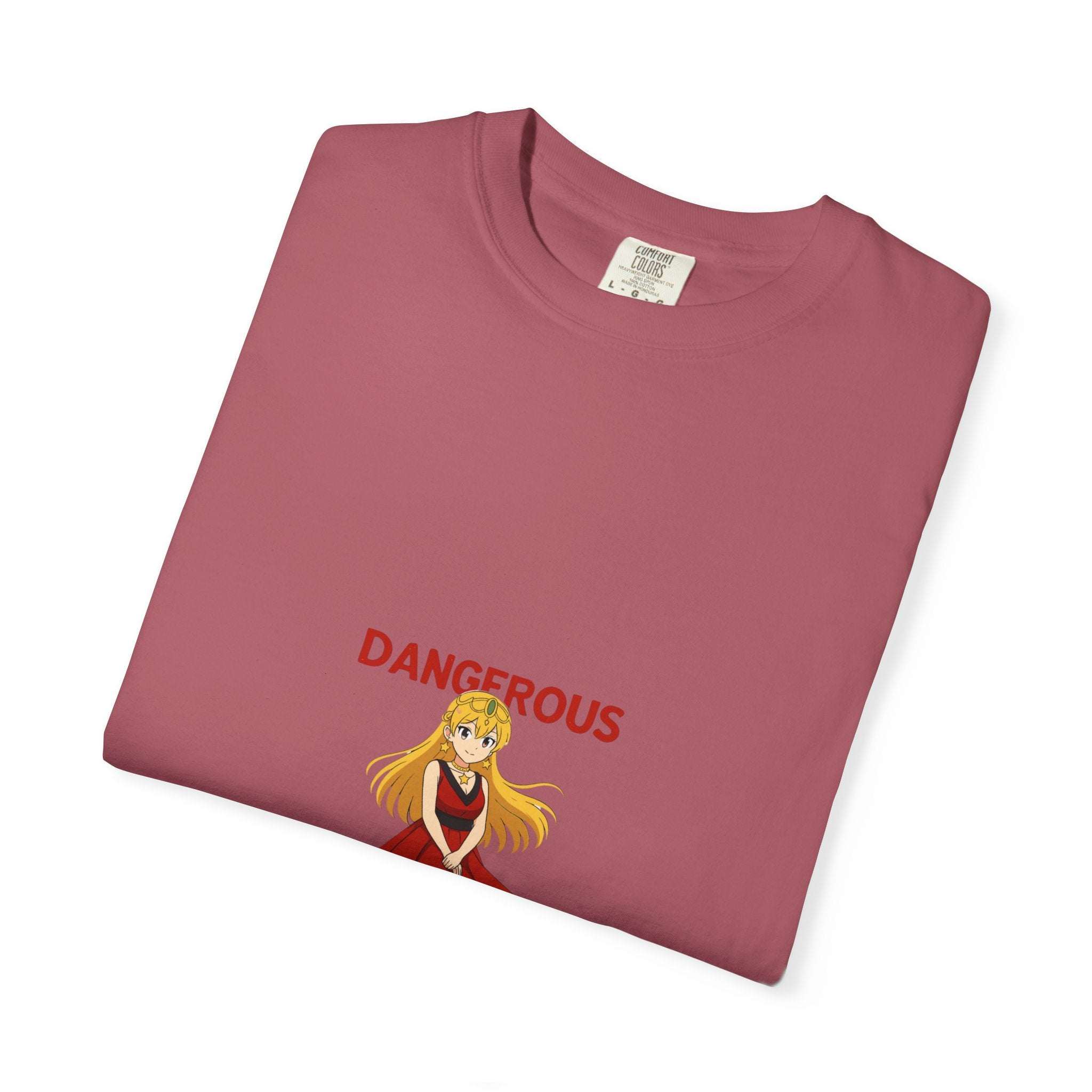 Anime Dangerous Red Girl T-Shirt - 100% Cotton Graphic Tee
