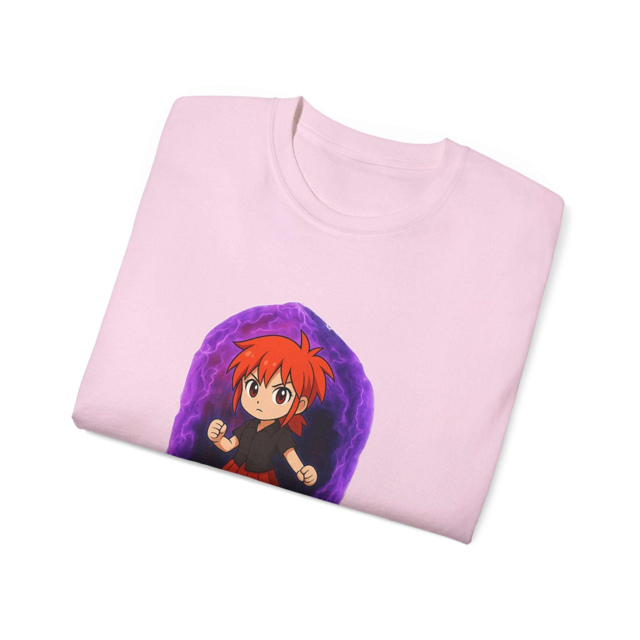 Anime Purple Power Girl Unisex T-shirt