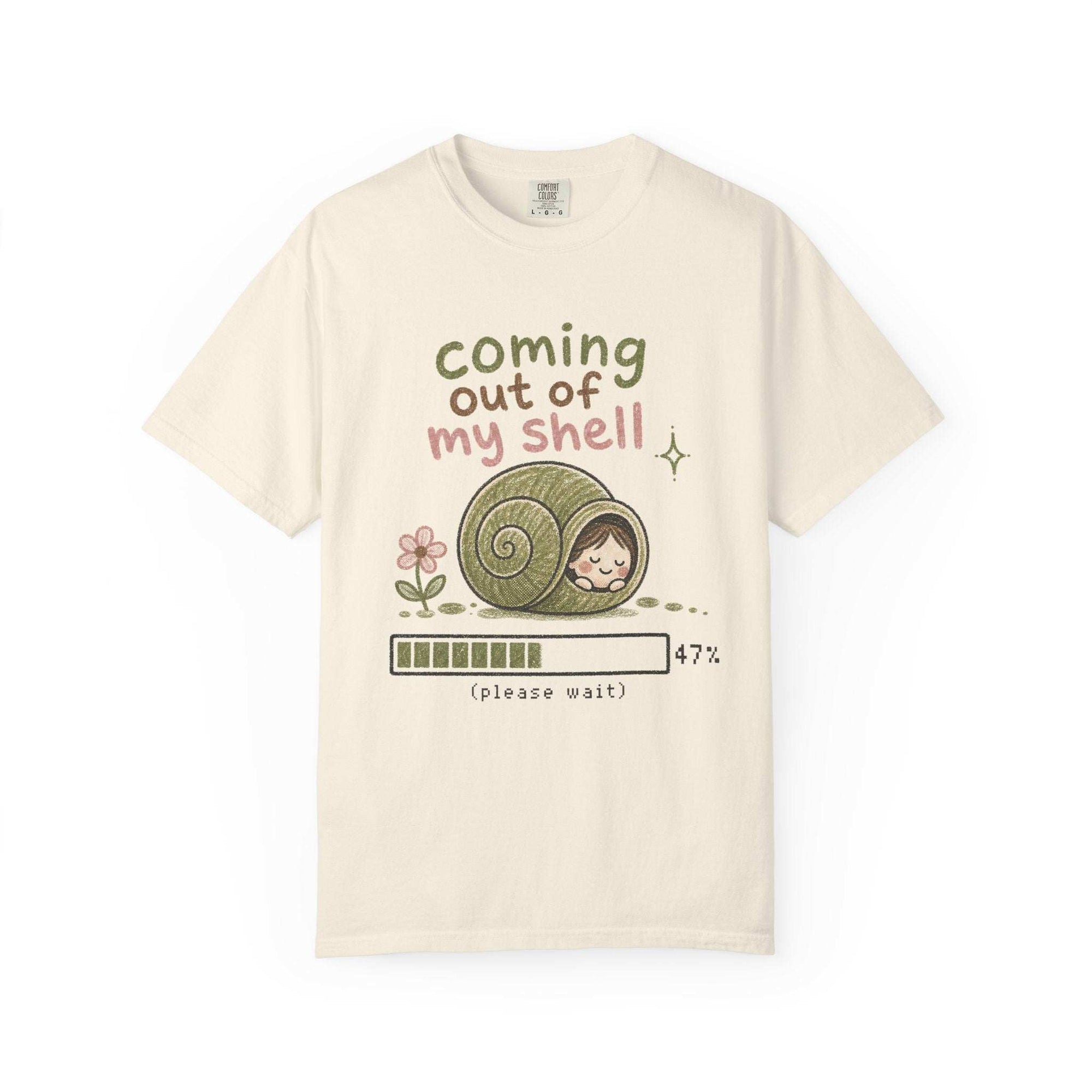 T-Shirt — "Coming Out of My Shell" Cute Snail Graphic Tee