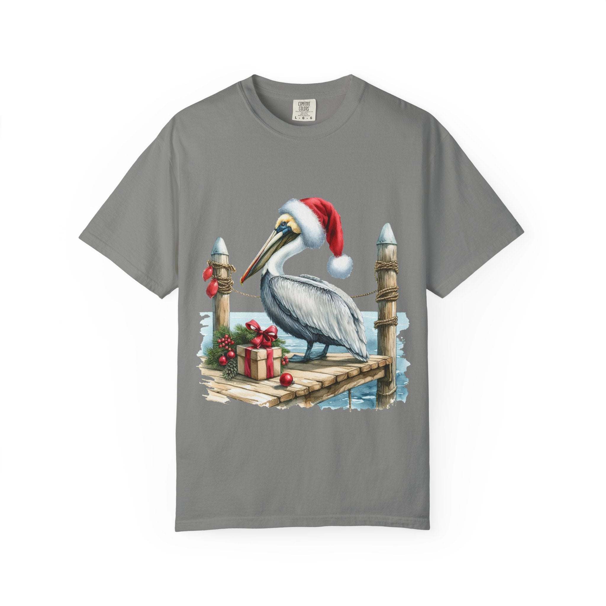 Christmas Pelican Santa T-Shirt - Festive Beach Holiday Tee