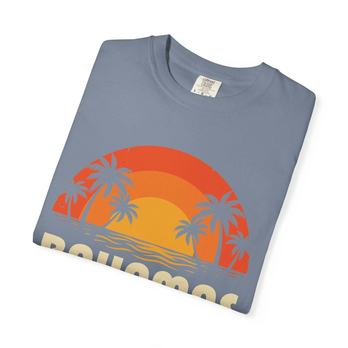Bahamas Retro Sunset T-shirt | Palm Tree Beach Vacation Tee