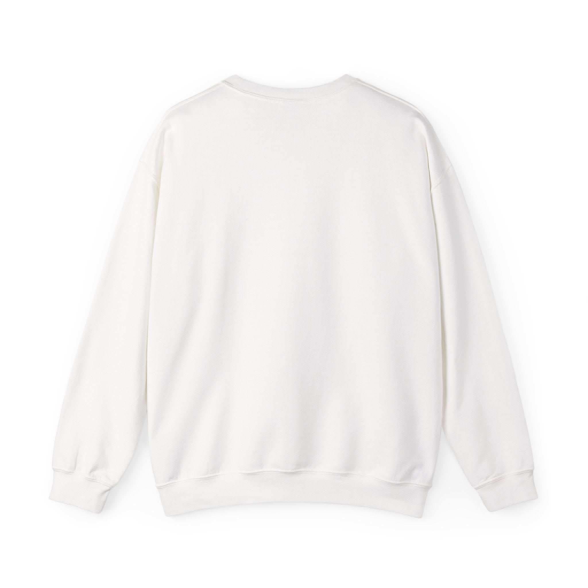 Navy Santa sweatshirt featuring a surfing design, perfect for holiday beachwear by Printify.