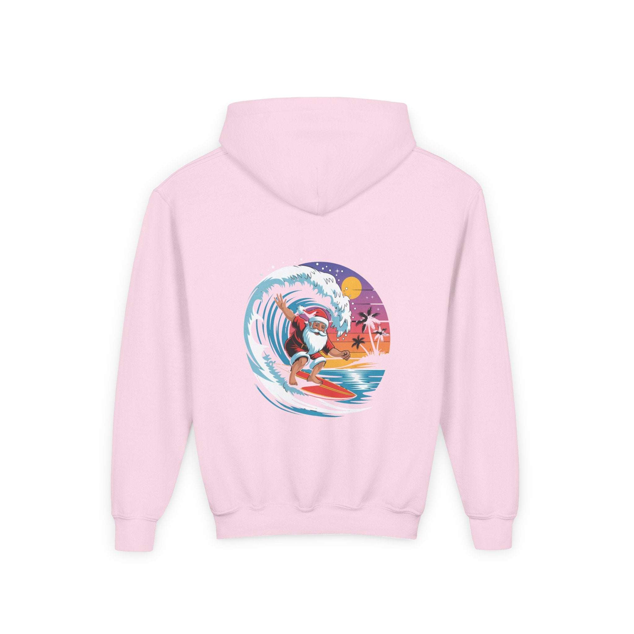 Navy Santa hoodie for kids from Printify, perfect for Christmas festivities.