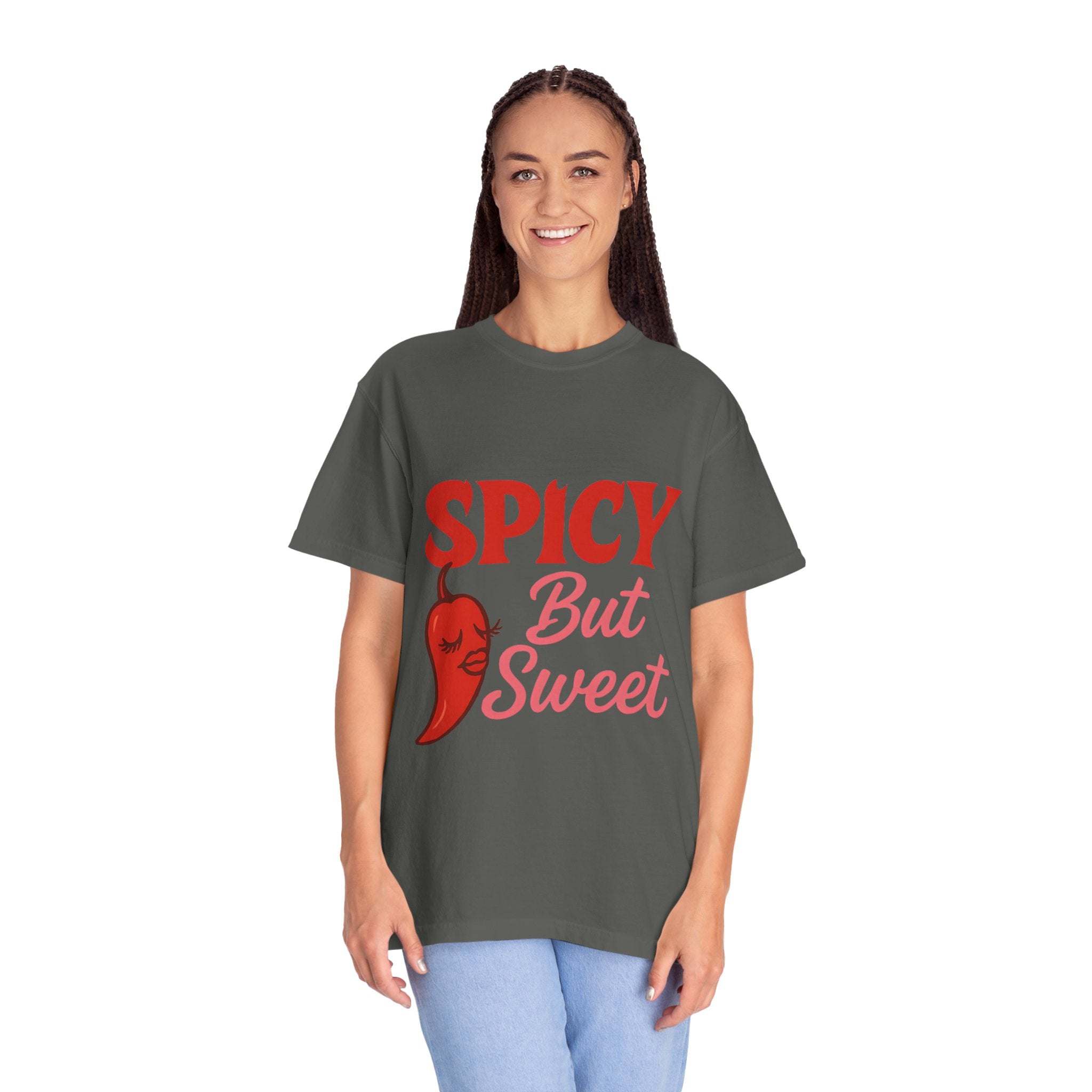 Spicy But Sweet T-shirt | Funny Unisex Garment-Dyed Tee for Foodies