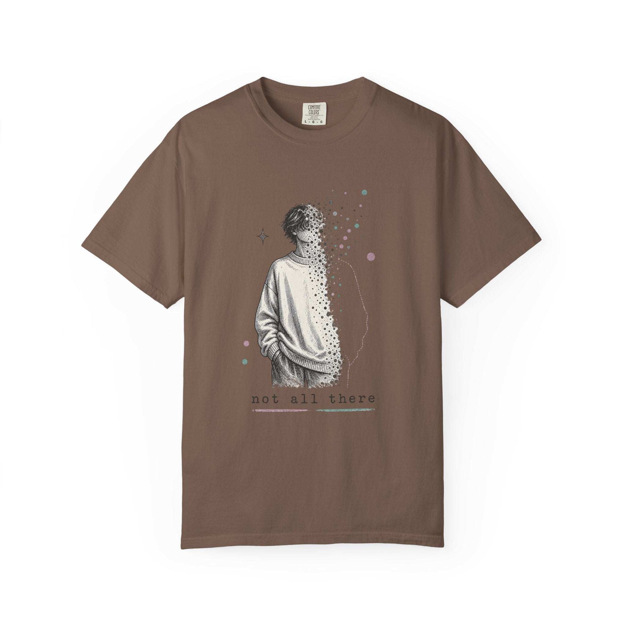 T-Shirt — 'not all there' Abstract Disintegrating Figure Weirdcore Graphic Tee