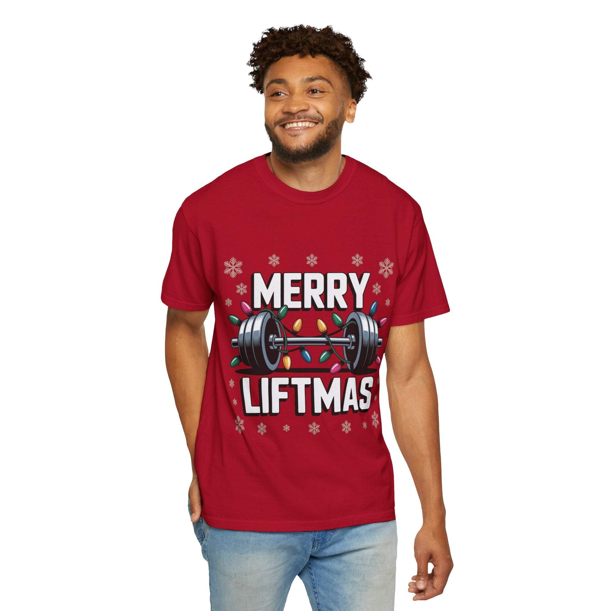 Christmas Workout T-shirt - Merry Liftmas Design