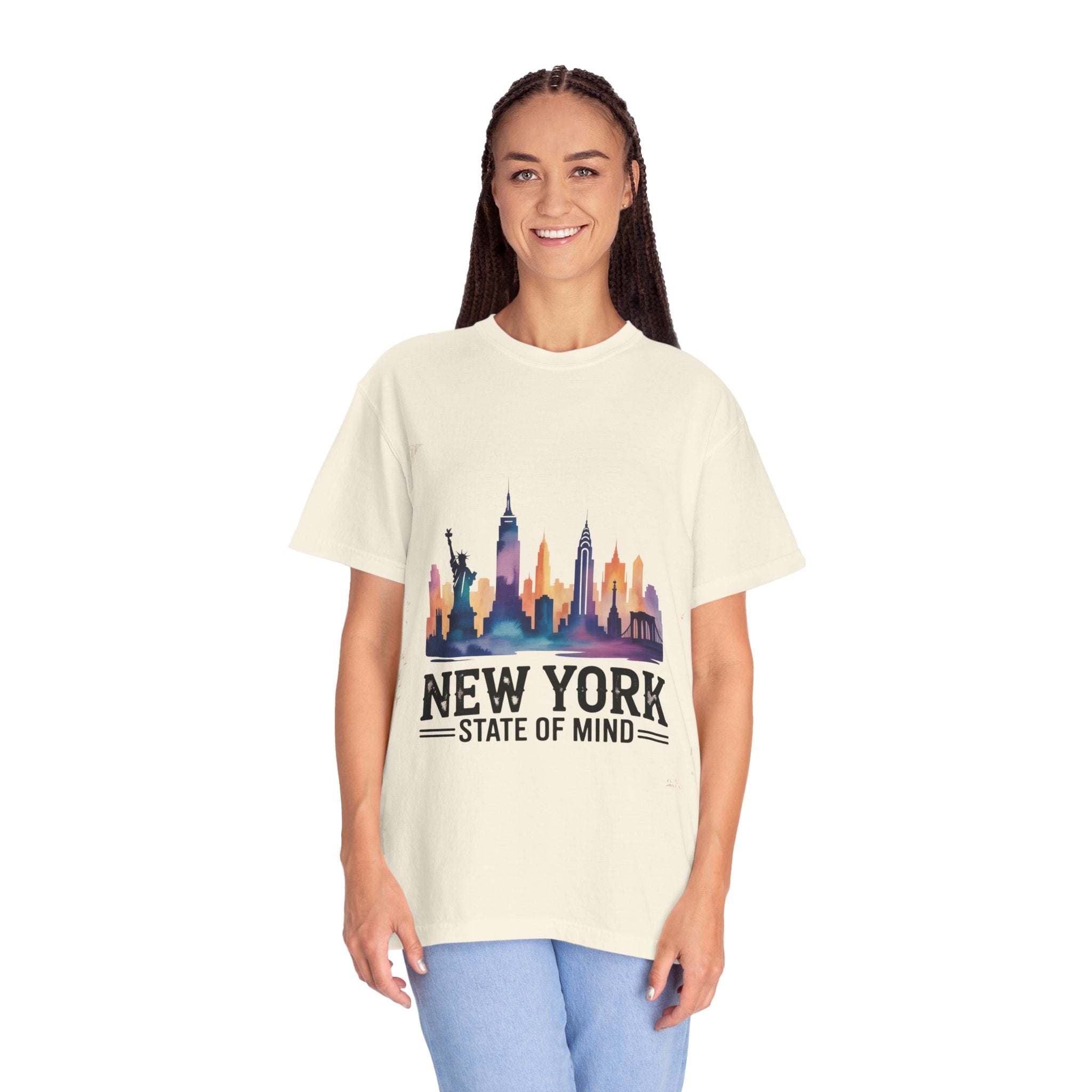 Garment-Dyed T-shirt - New York State of Mind Design