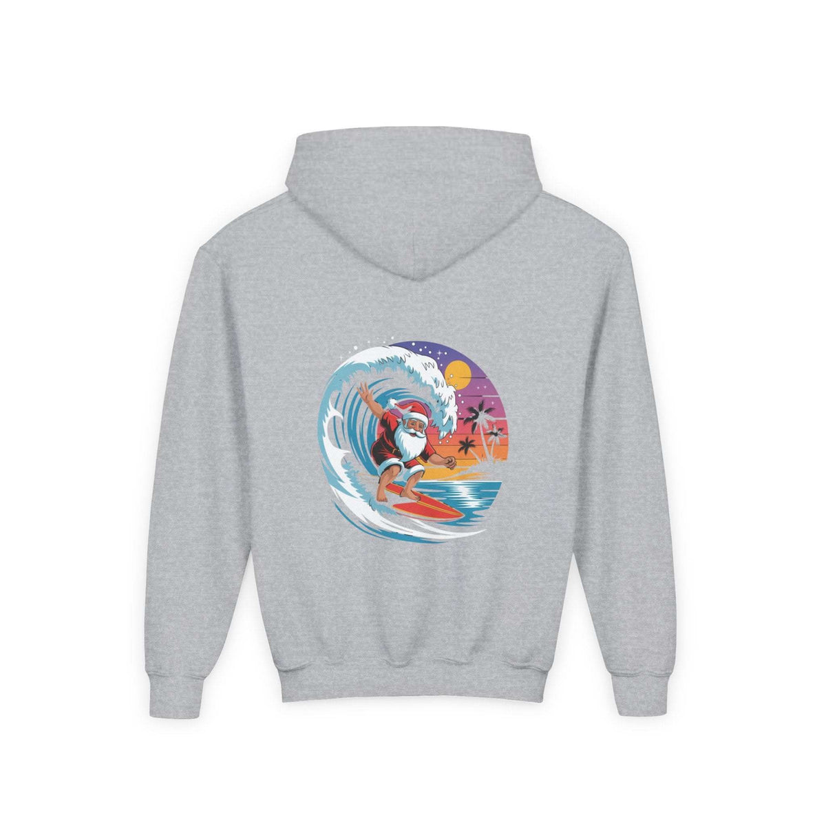 Navy Santa hoodie for kids from Printify, perfect for Christmas festivities.