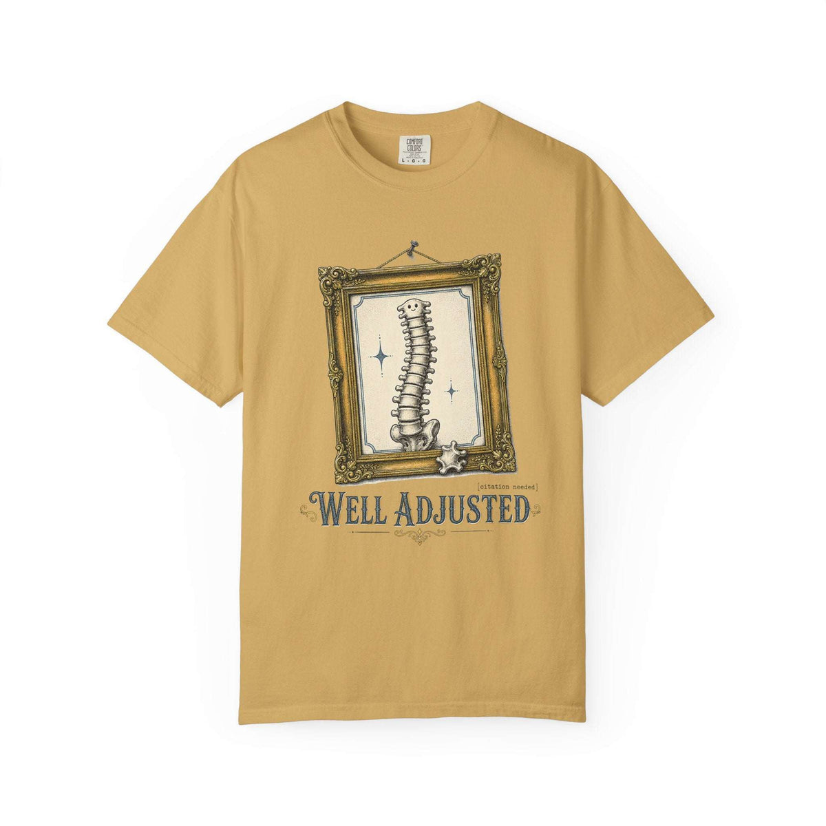 Well Adjusted Spine T-Shirt — Chiropractic Vintage Frame Graphic Tee