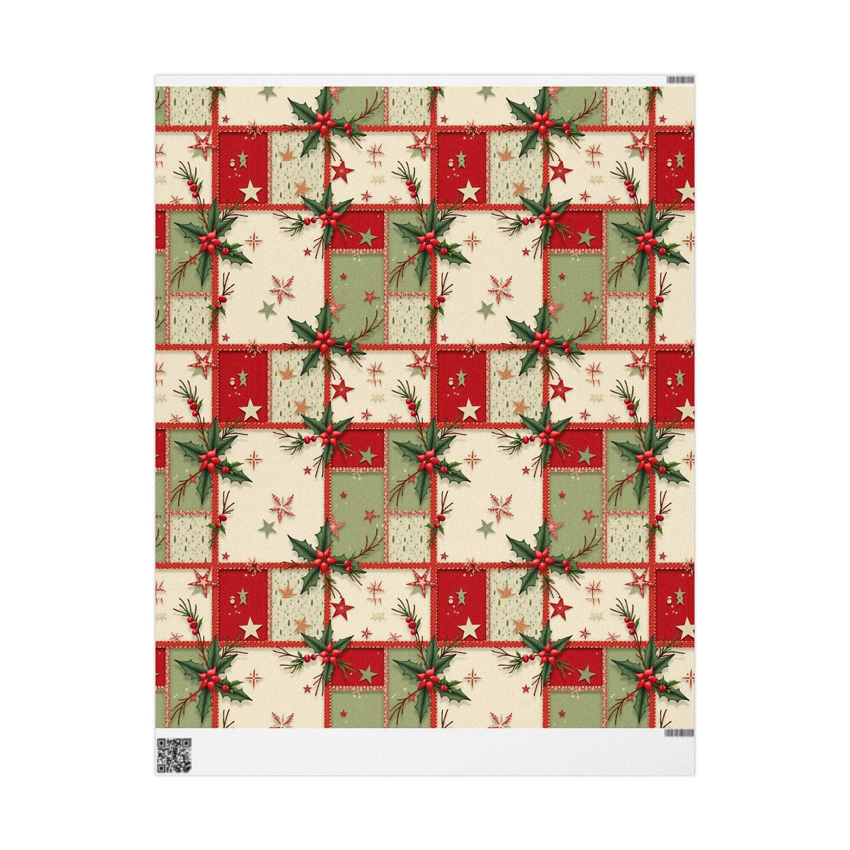 Vintage Christmas Stars wrapping paper with aged star motifs and retro holiday design