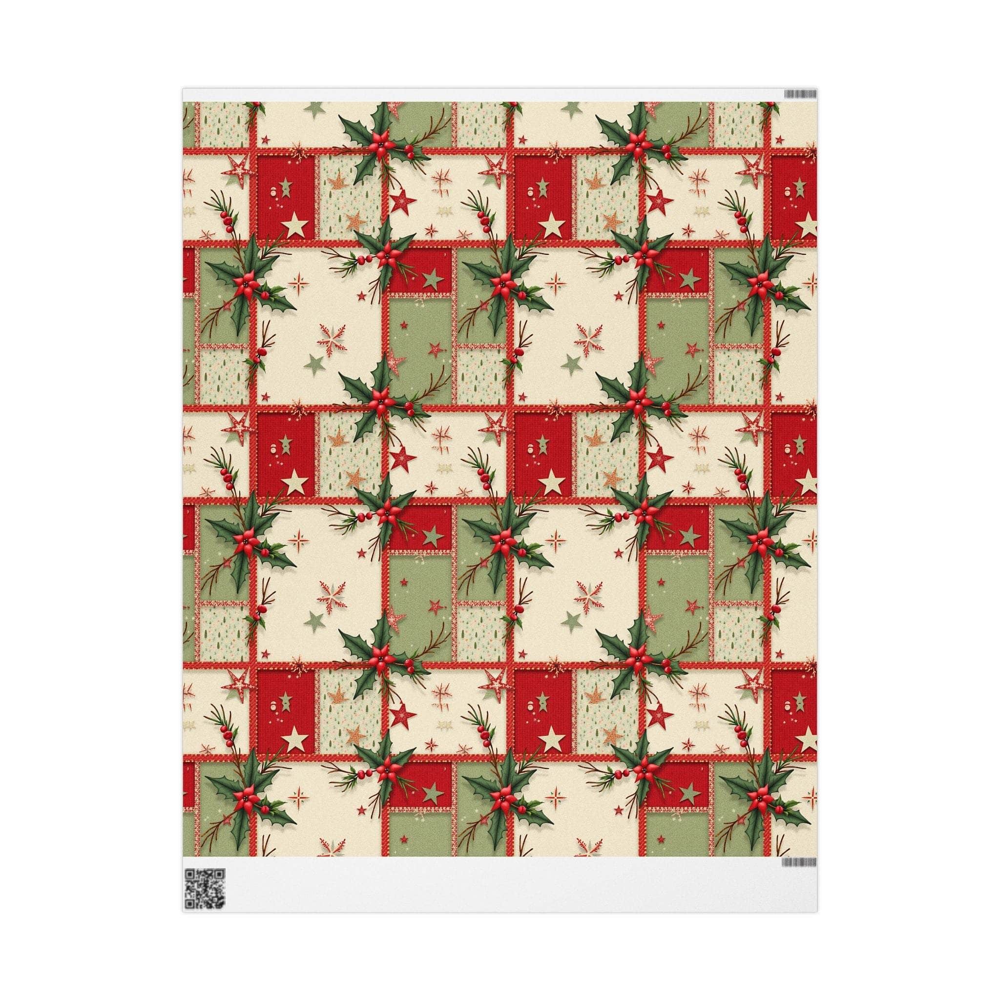 Vintage Christmas Stars wrapping paper with aged star motifs and retro holiday design