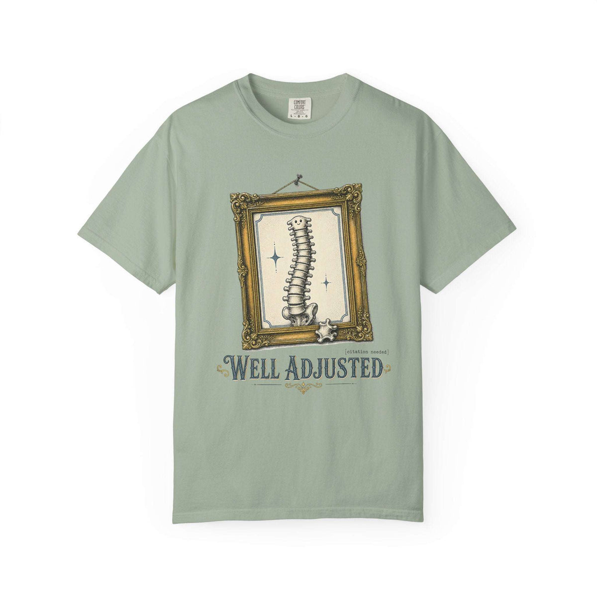 Well Adjusted Spine T-Shirt — Chiropractic Vintage Frame Graphic Tee