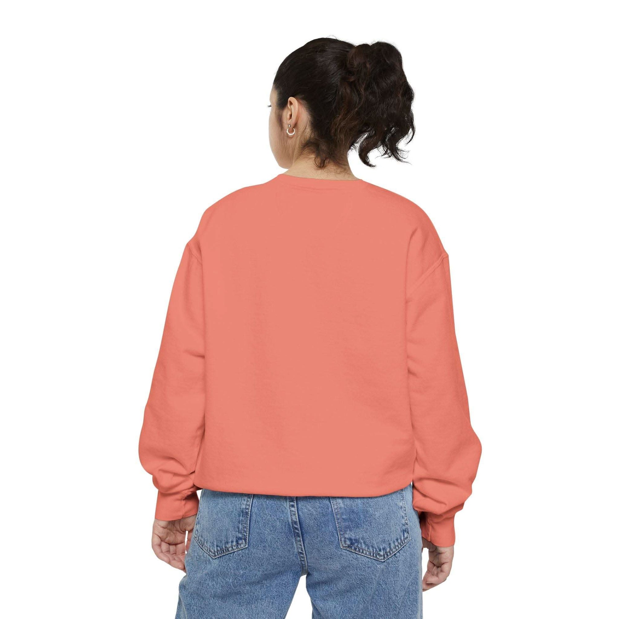 White vintage varsity Merry Christmas sweatshirt by Printify, featuring festive holiday lettering