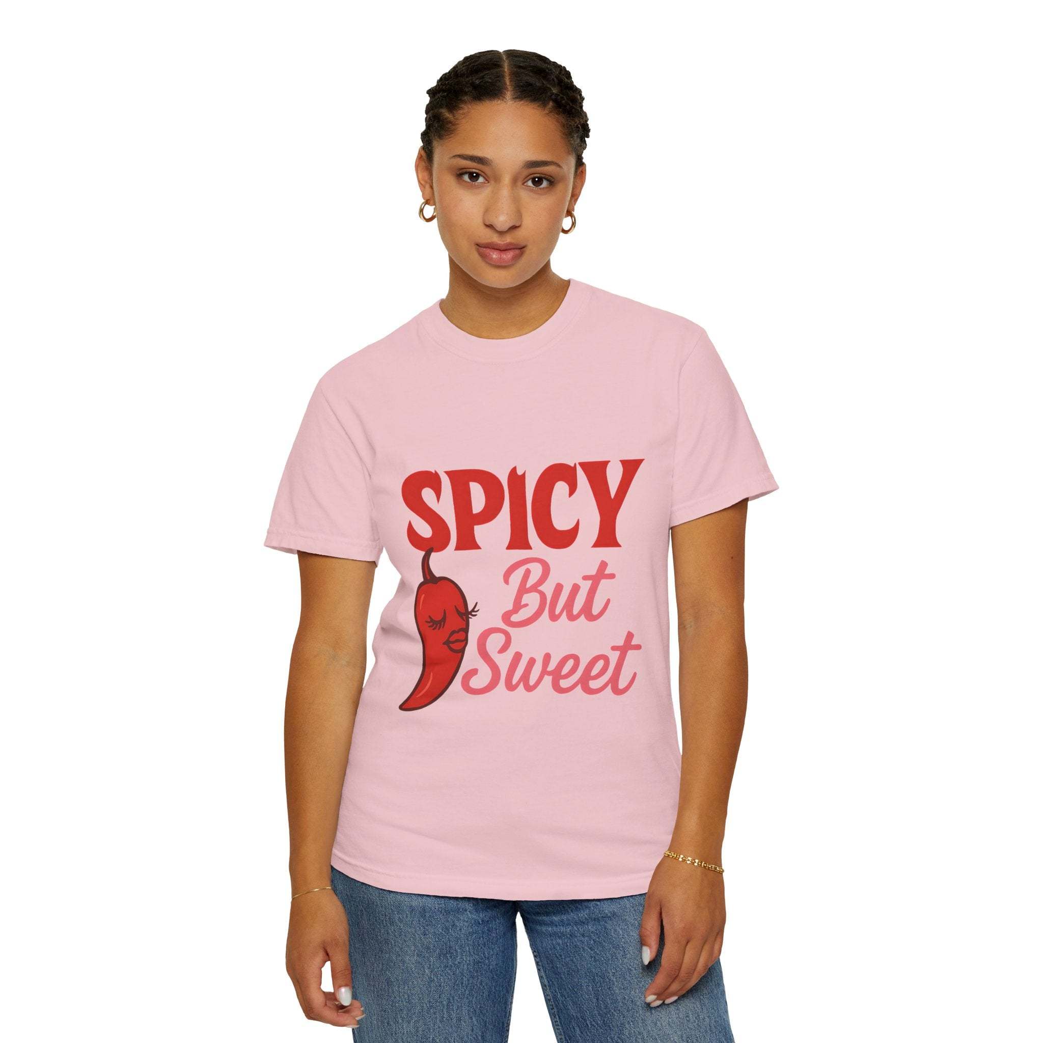 Spicy But Sweet T-shirt | Funny Unisex Garment-Dyed Tee for Foodies