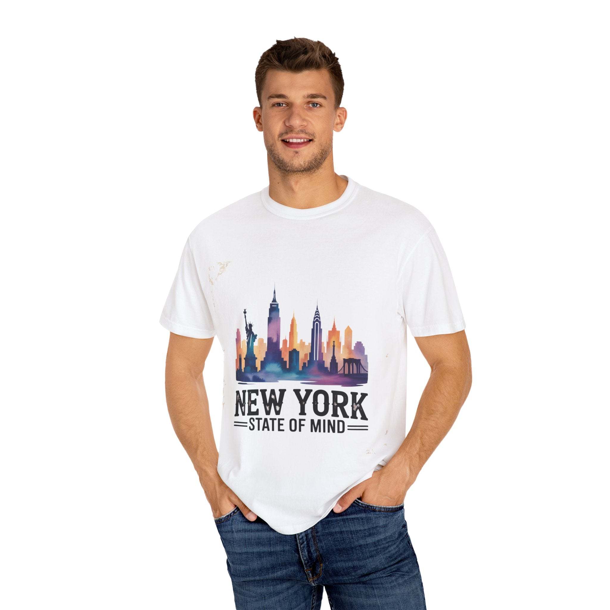 Garment-Dyed T-shirt - New York State of Mind Design