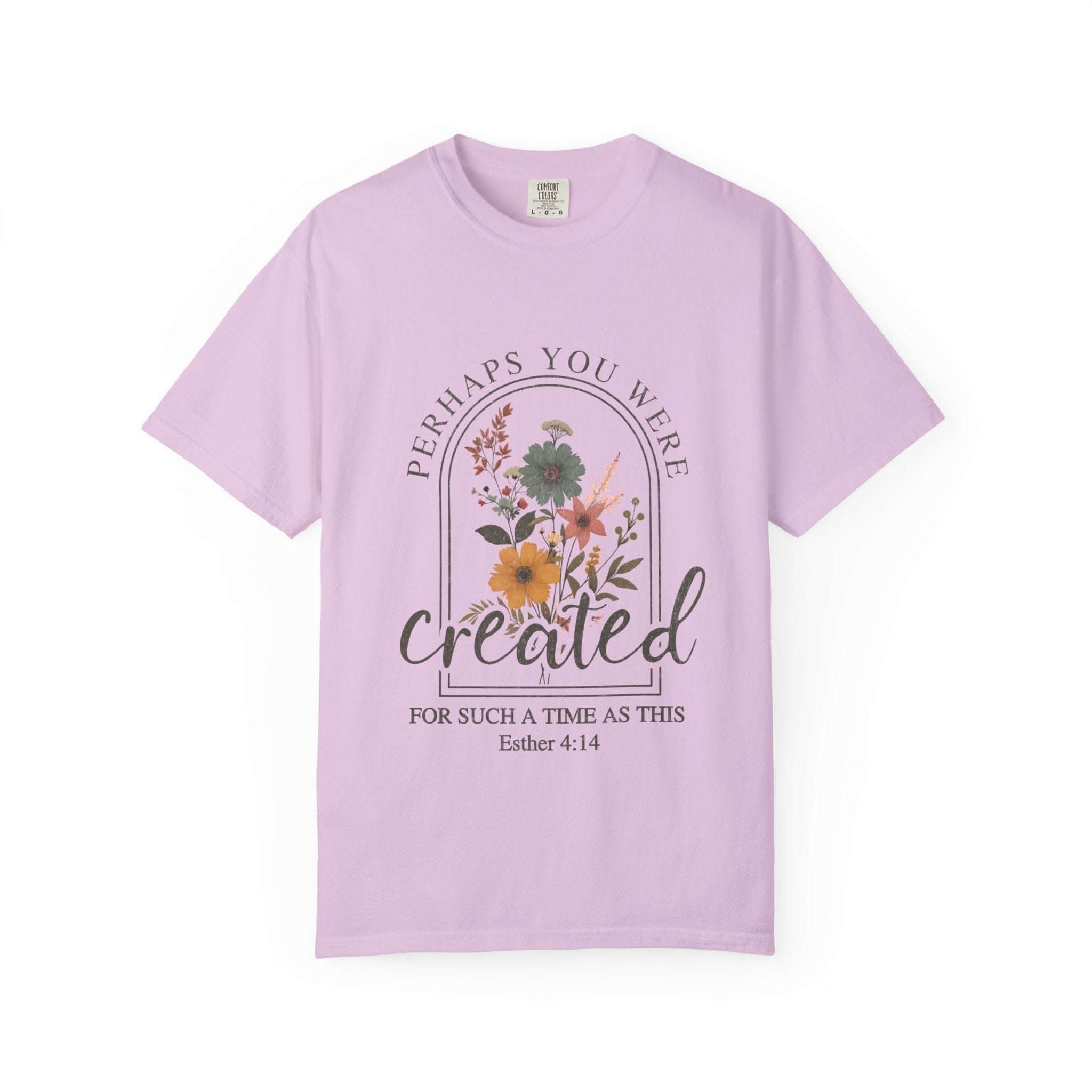 Created For Such A Time As This garment-dyed faith t-shirt in soft washed color with relaxed fit and meaningful message